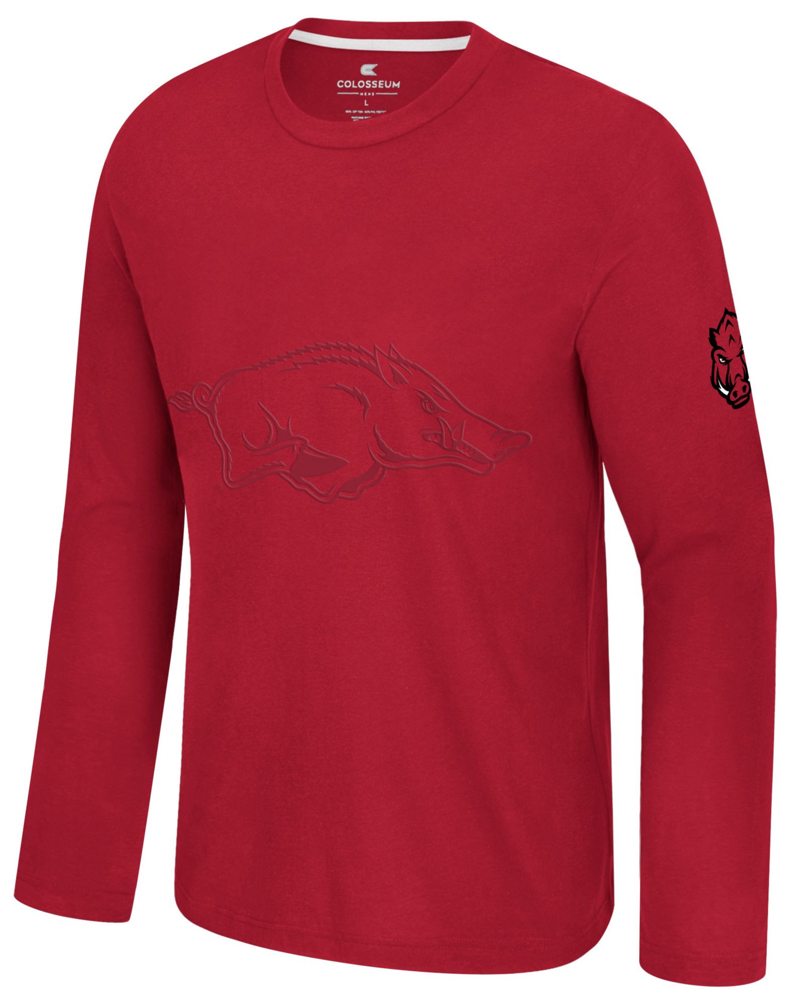 Colosseum Men's Arkansas Razorbacks Cardinal Richie Long Sleeve Shirt