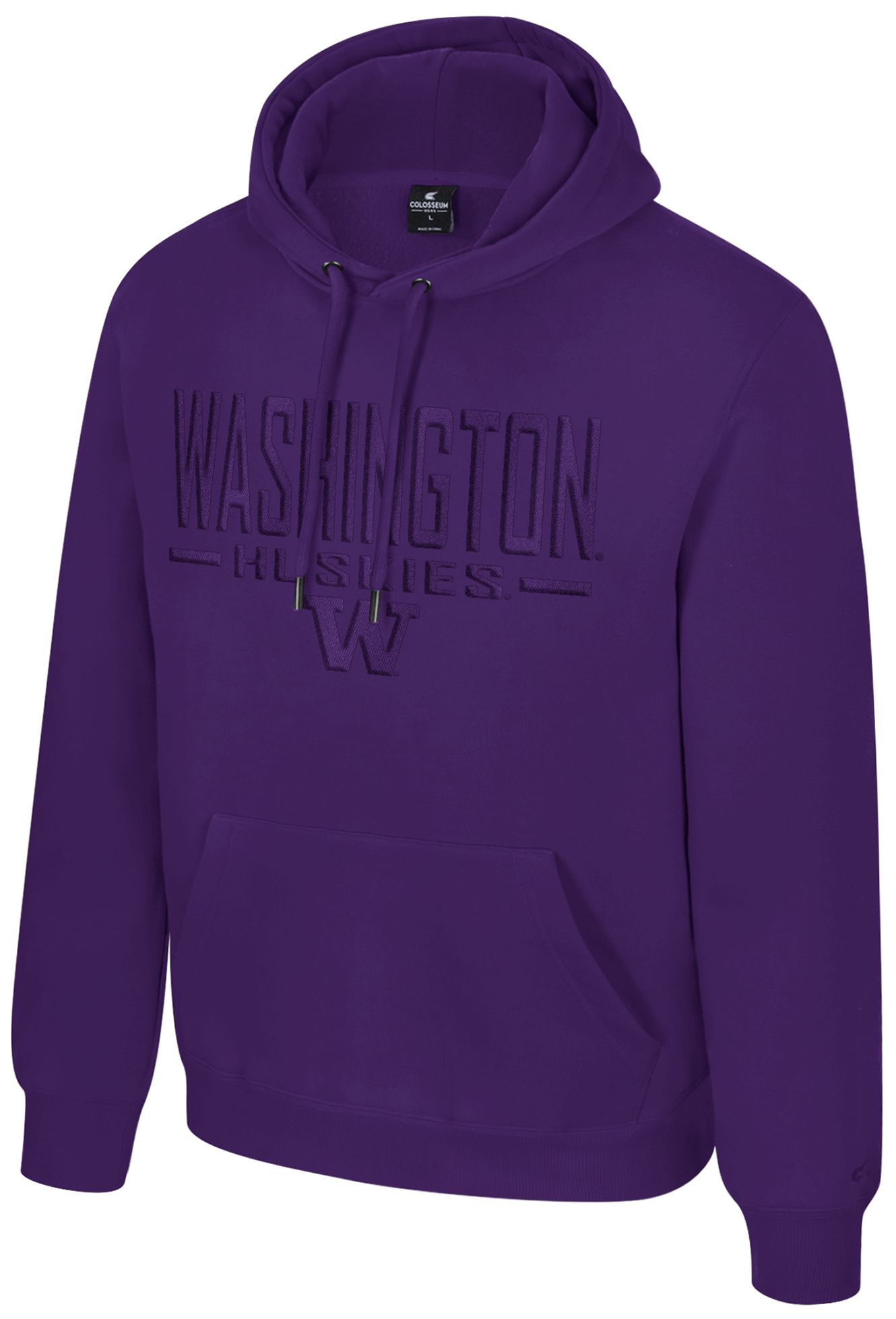 Colosseum Men's Washington Huskies Purple Mikey Tonal Hoodie