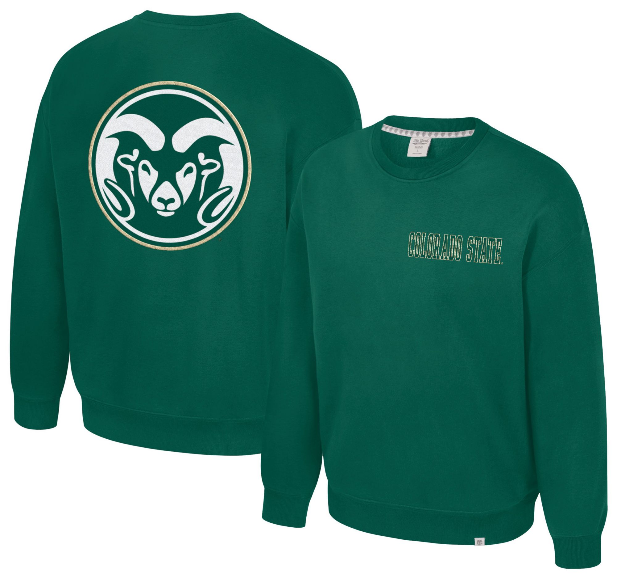 Colosseum Men's Colorado State Rams Green Super-Rich Vintage Crewneck Sweatshirt