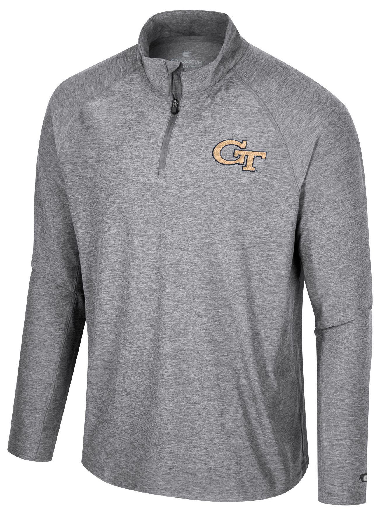 Colosseum Men's Georgia Tech Yellow Jackets Gray 1/4 Zip Jacket