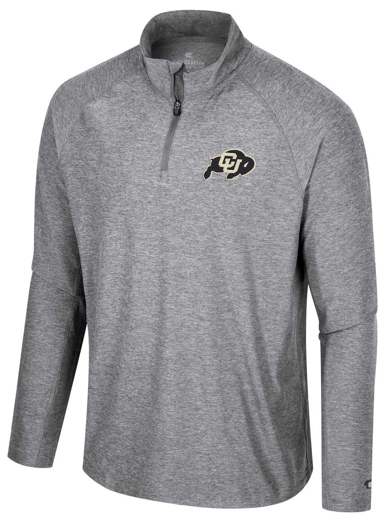 Colosseum Men's Colorado Buffaloes Gray 1/4 Zip Jacket