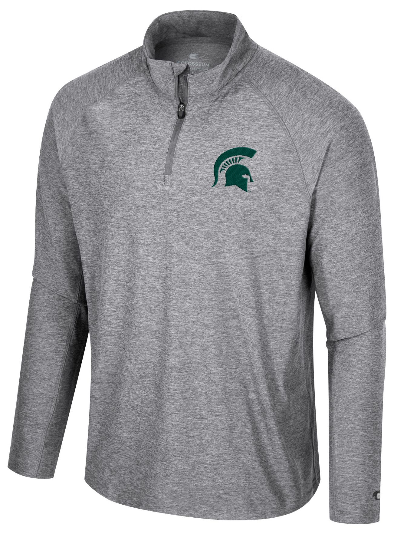 Colosseum Men's Michigan State Spartans Gray 1/4 Zip Jacket