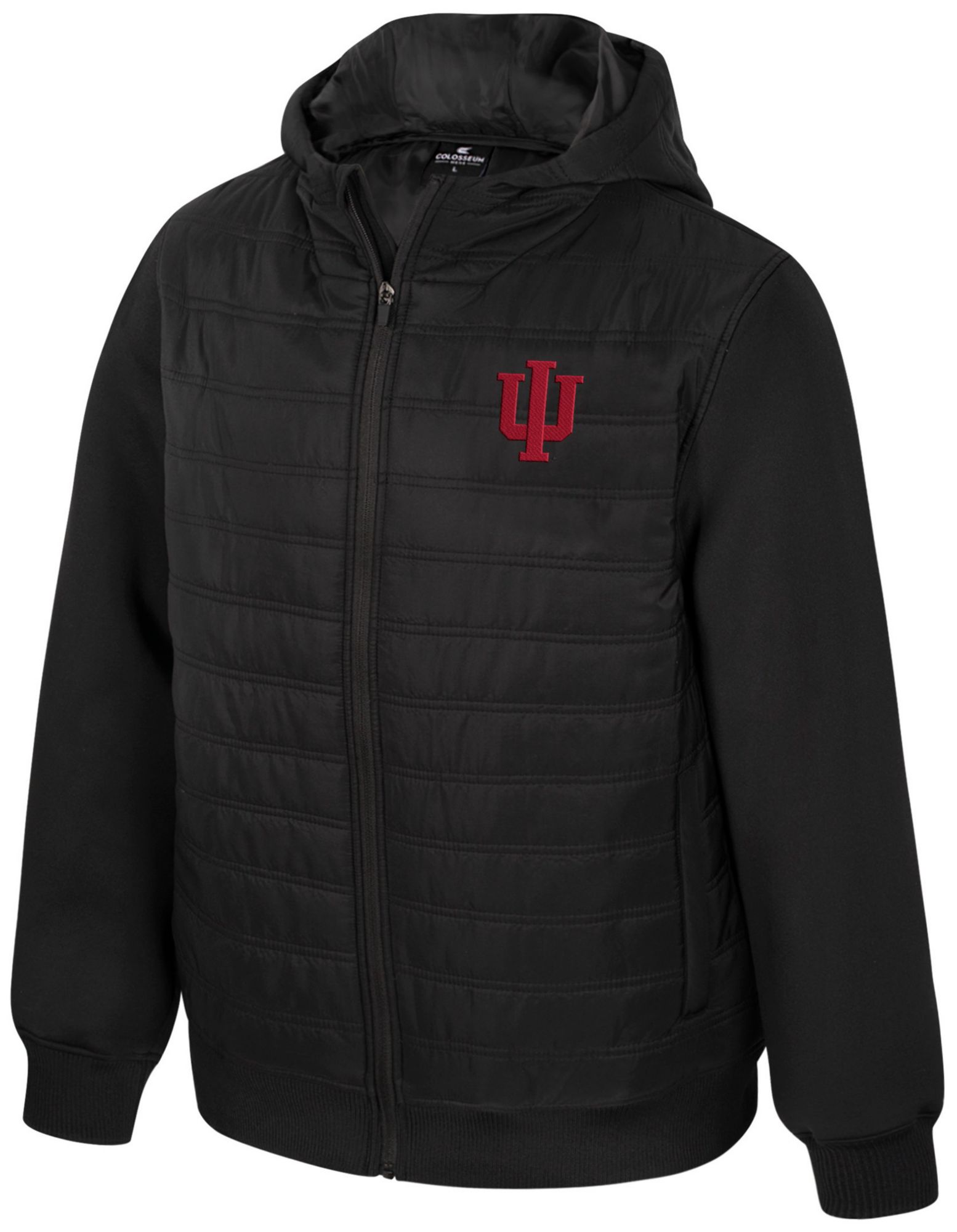 Colosseum Men's Indiana Hoosiers Scuba Hooded Puffer Jacket