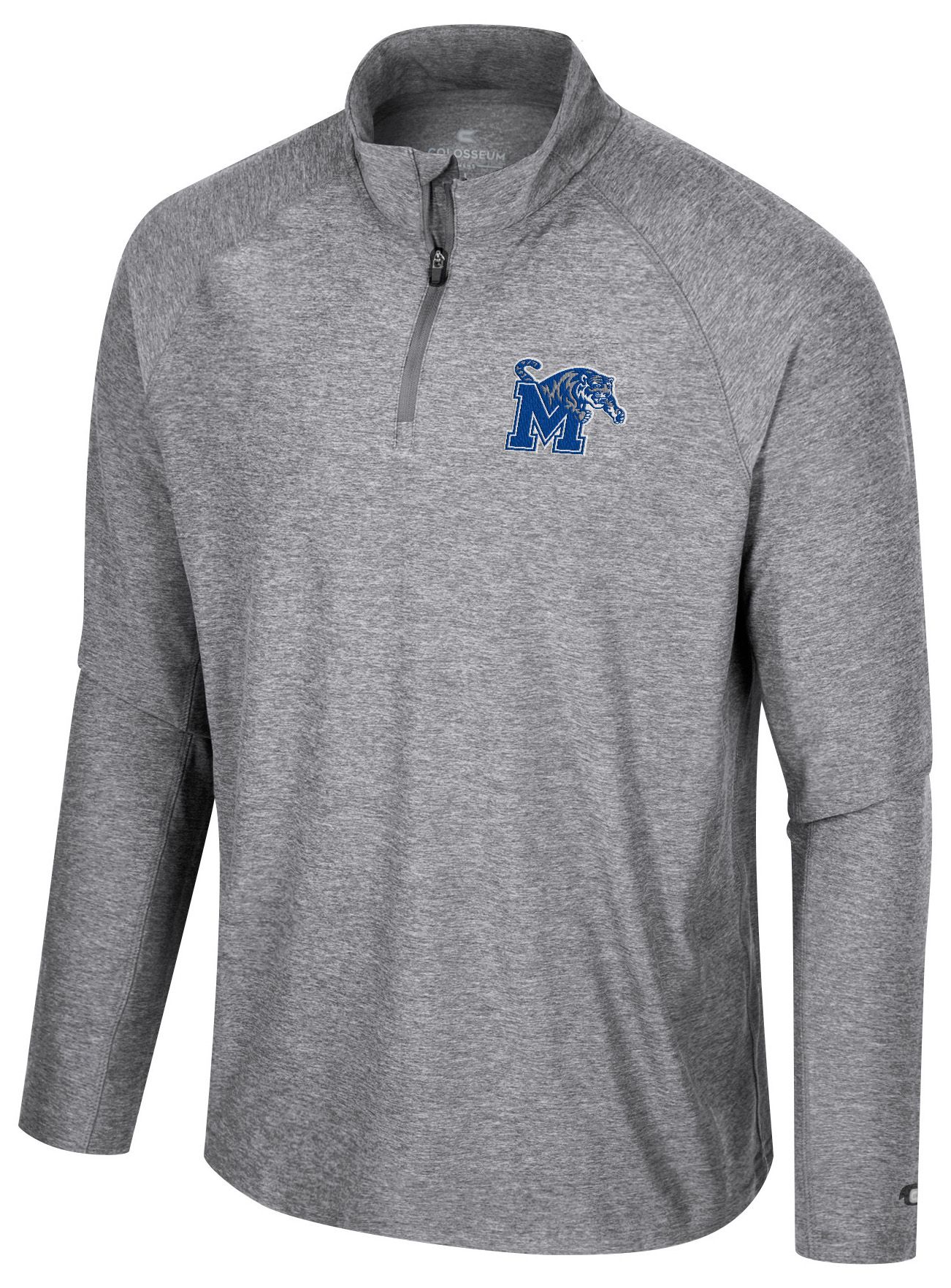 Colosseum Men's Memphis Tigers Gray 1/4 Zip Jacket