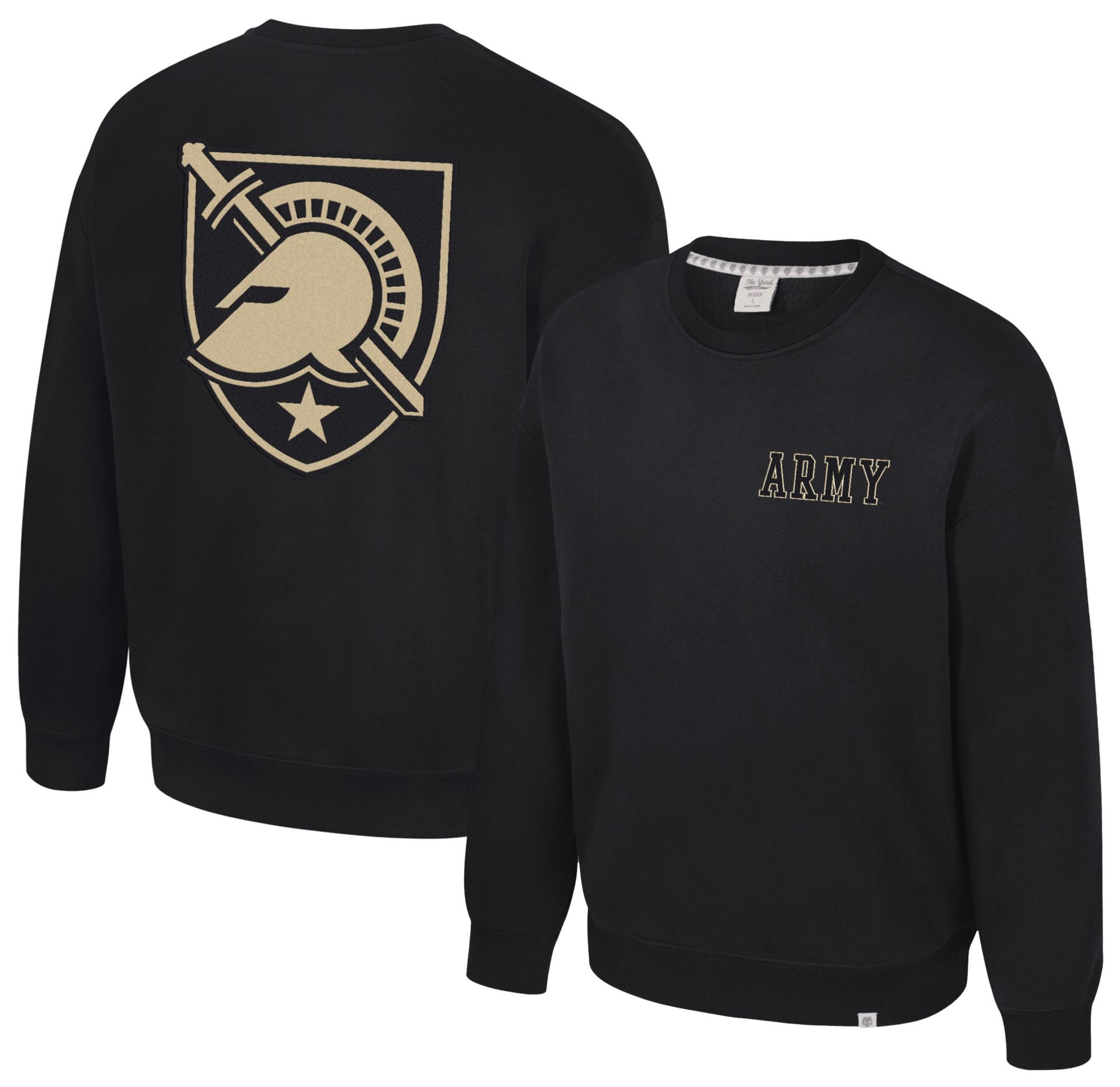 Colosseum Men's Army West Point Black Knights Black Super-Rich Vintage Crewneck Sweatshirt