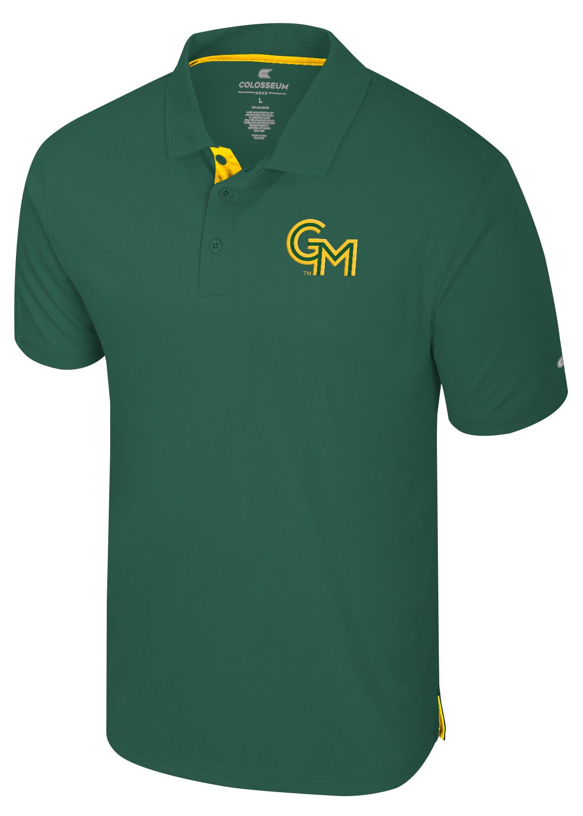 Colosseum Men's George Mason Patriots Green Polo