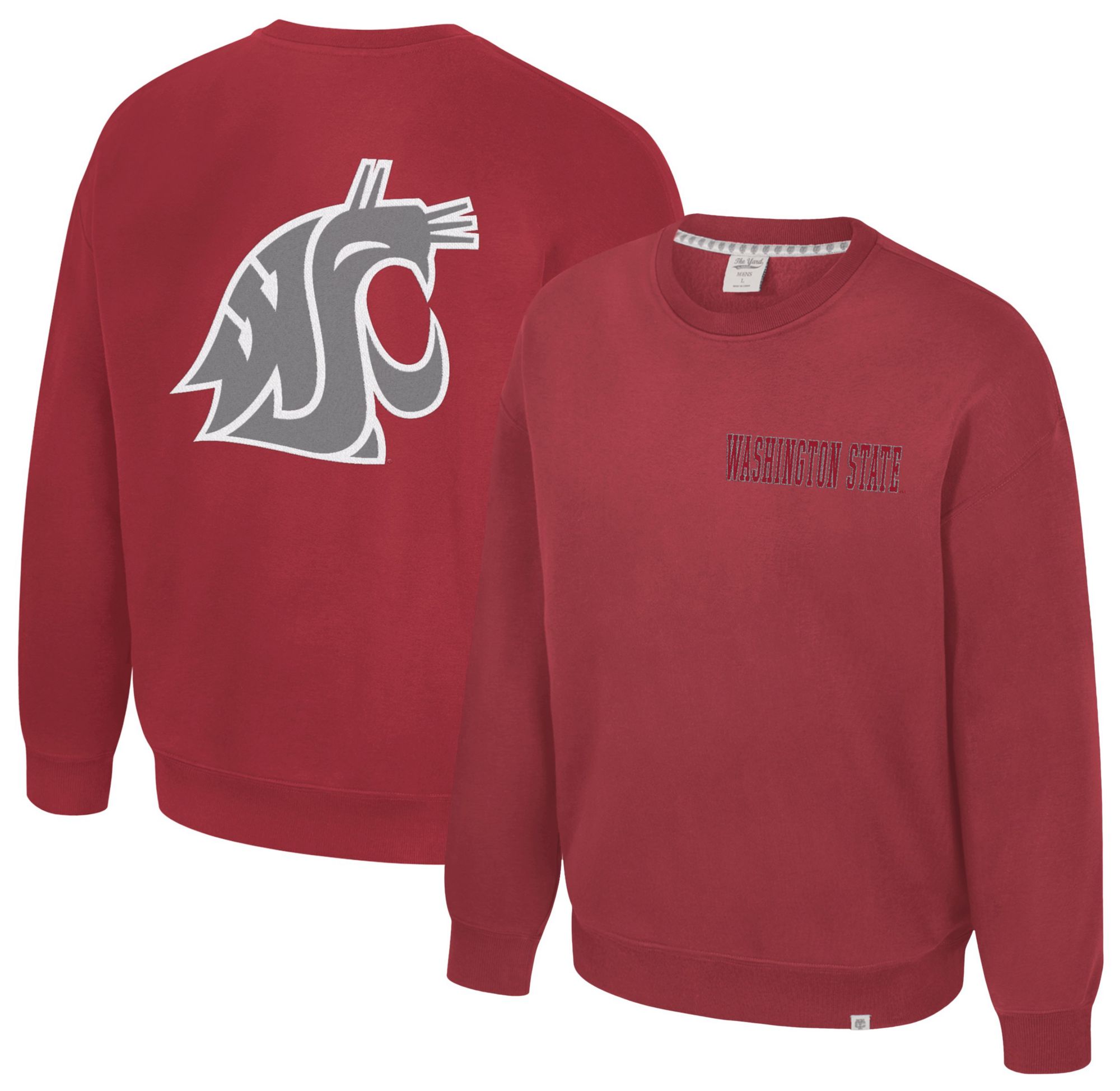 Colosseum Men's Washington State Cougars Cardinal Super-Rich Vintage Crewneck Sweatshirt