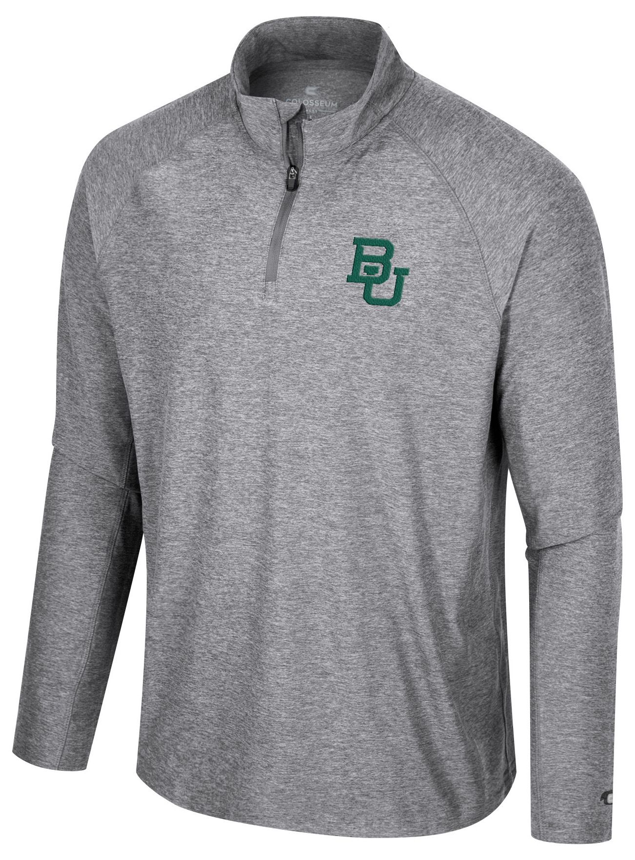 Colosseum Men's Baylor Bears Gray 1/4 Zip Jacket