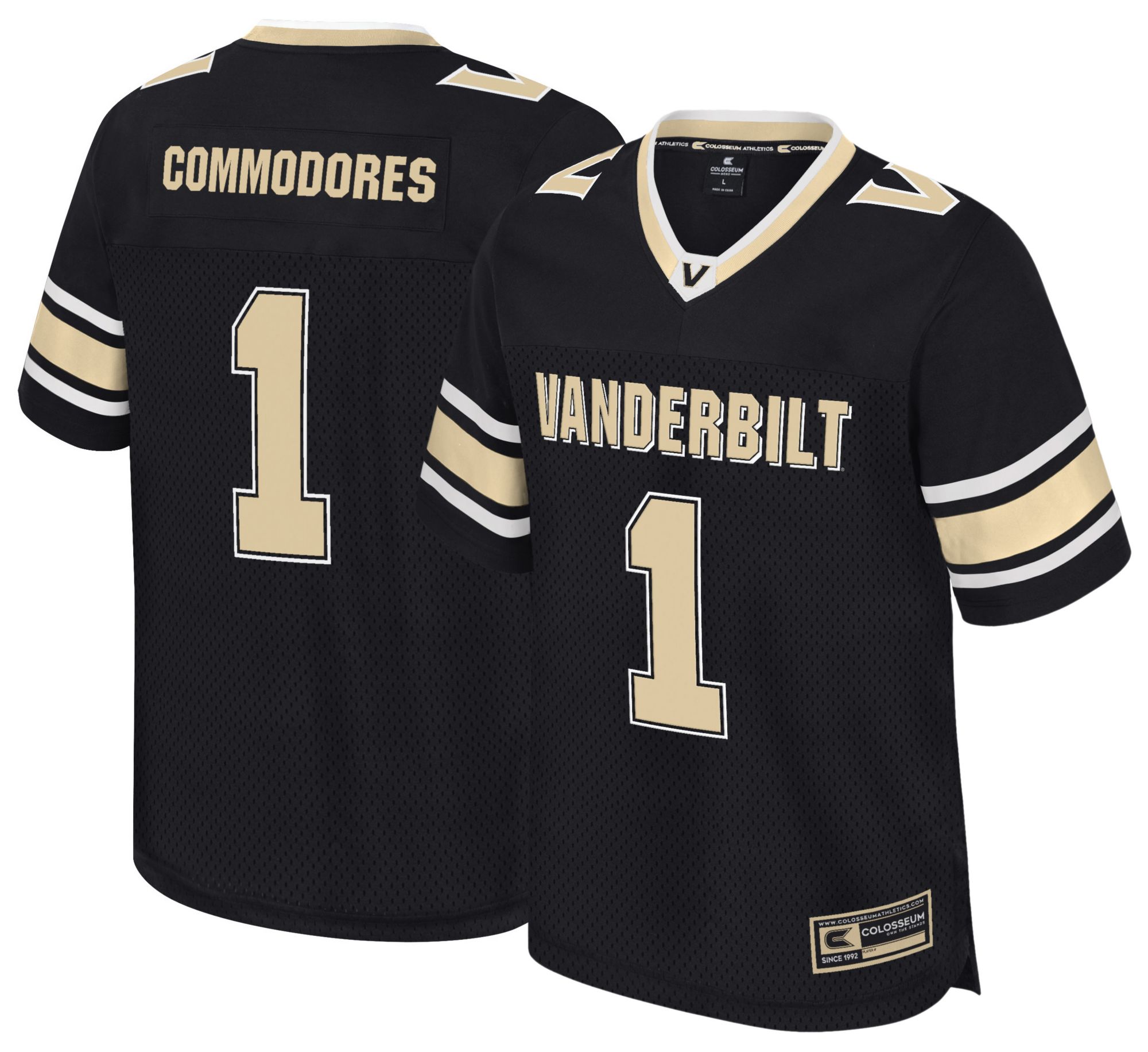 Colosseum Men's Vanderbilt Commodores Black All Day Jersey