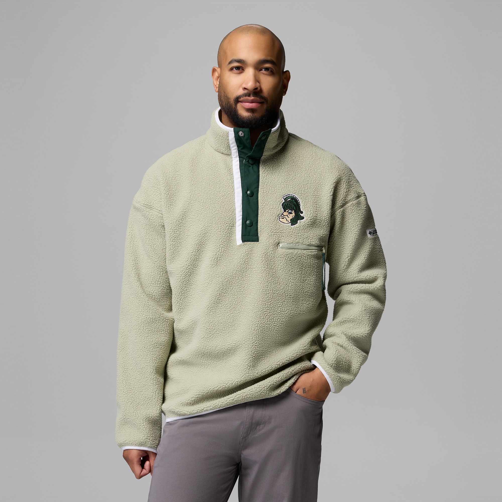 Columbia Men's Michigan State Spartans Helvetia Fleece Pullover