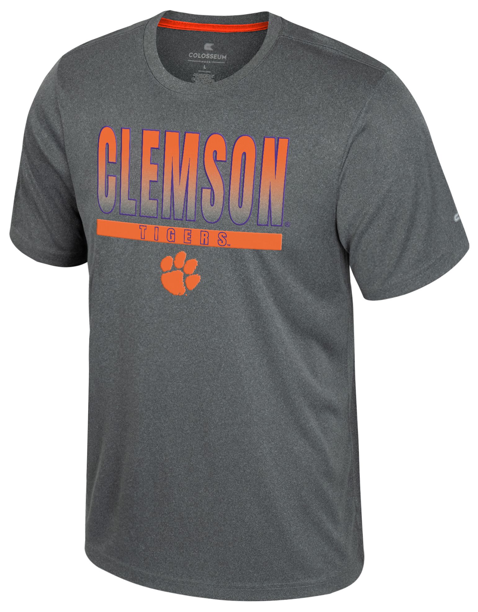 Colosseum Men's Clemson Tigers Heather Charcoal Maitre D T-Shirt