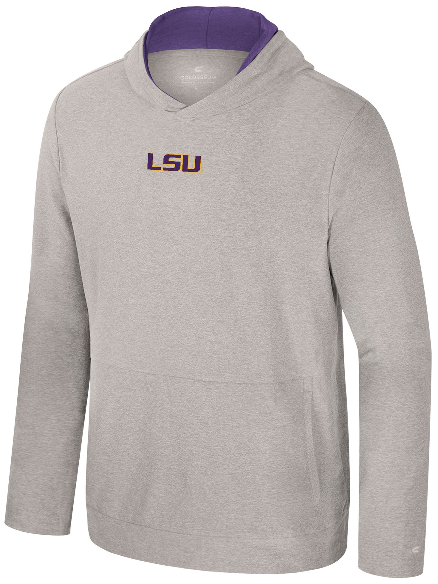 Colosseum Men's LSU Tigers Grey Cicero Long Sleeve Shirt