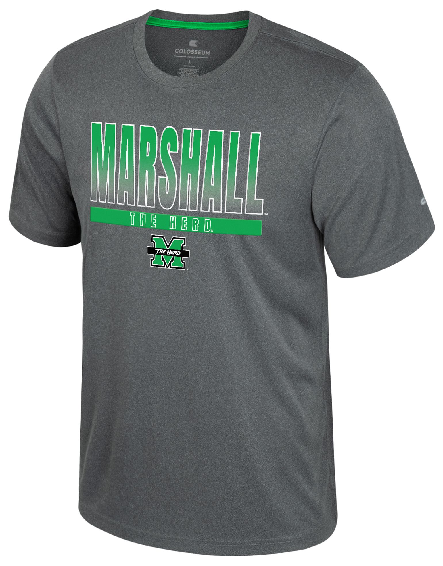 Colosseum Men's Marshall Thundering Herd Heather Charcoal Maitre D T-Shirt