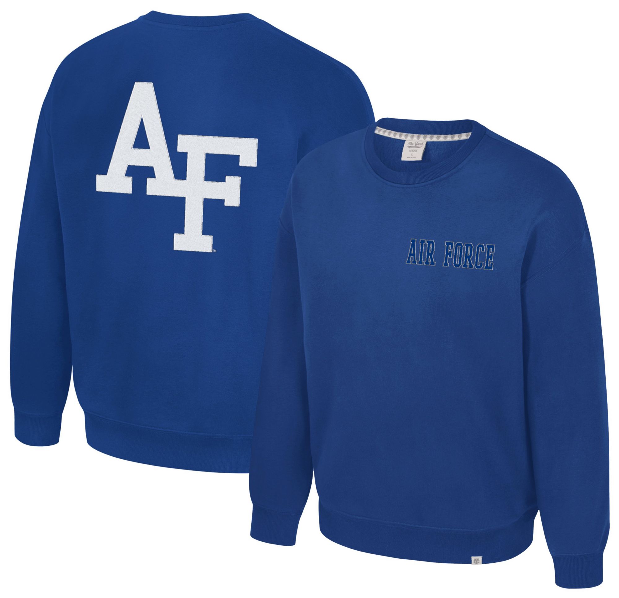 Colosseum Men's Air Force Falcons Royal Super-Rich Vintage Crewneck Sweatshirt
