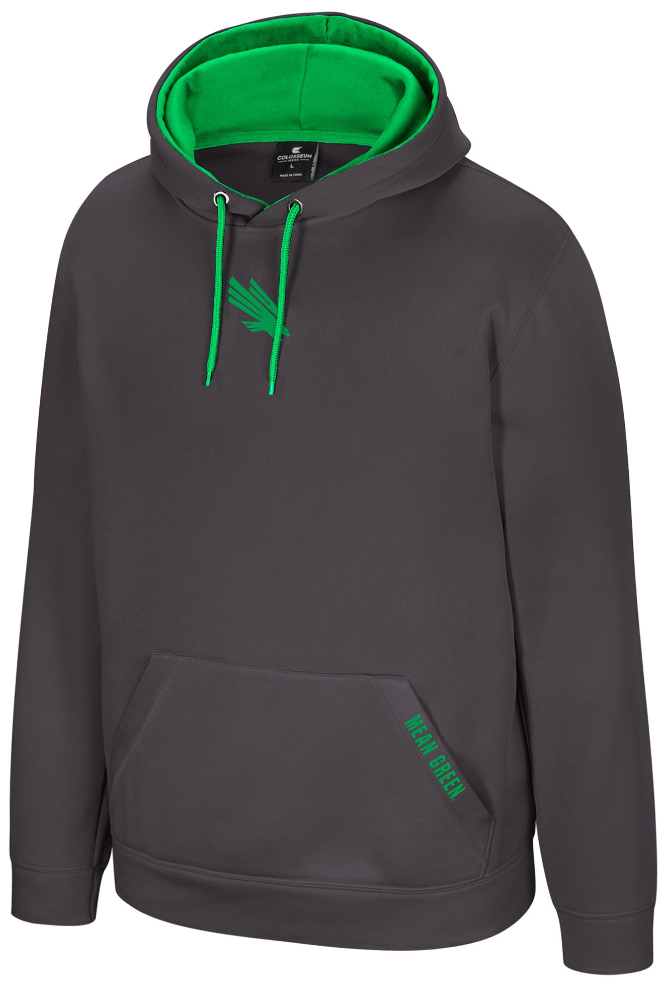 Colosseum Men's North Texas Mean Green Promo Hoodie, XXL, Gray