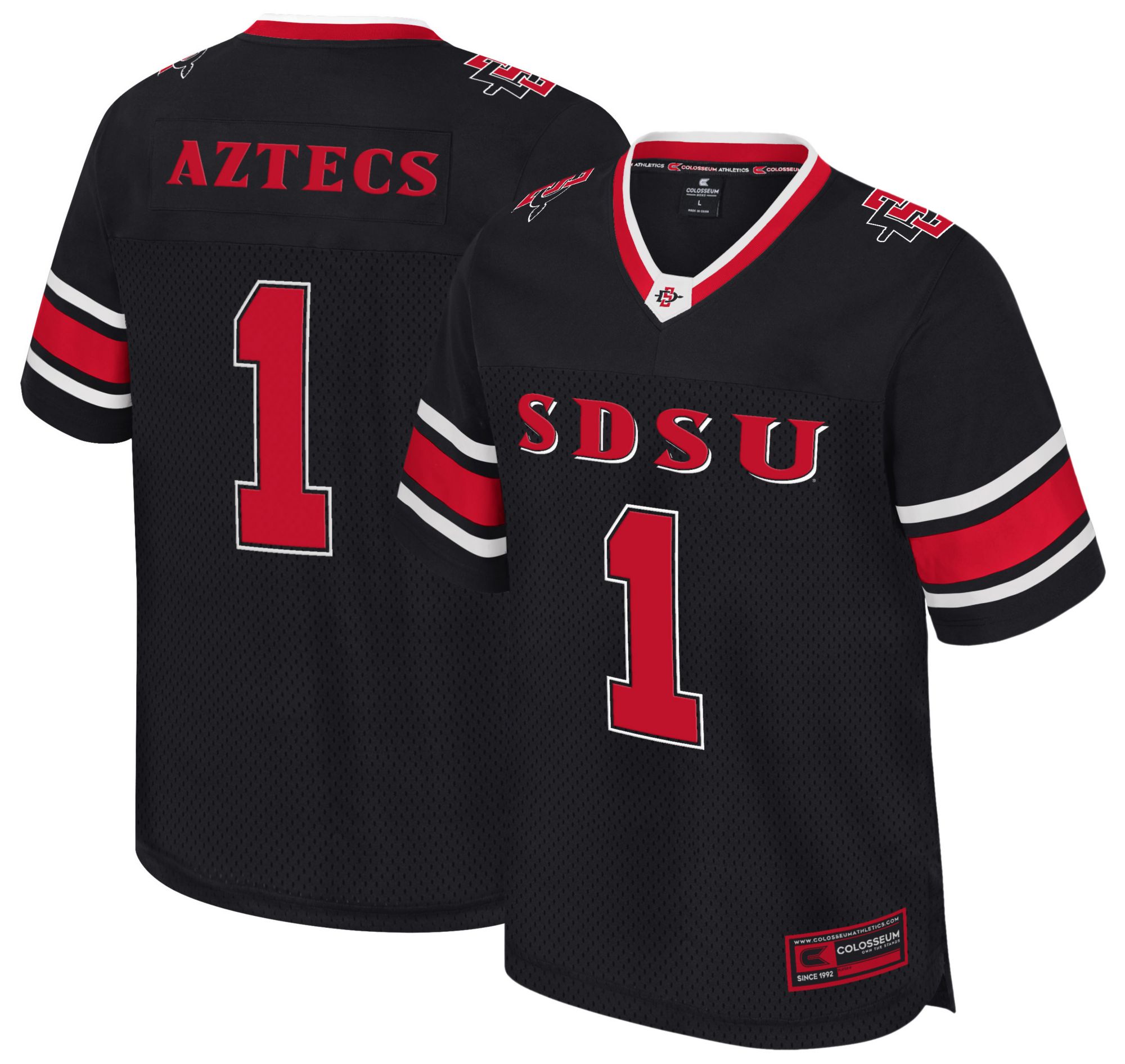 Colosseum Men's San Diego State Aztecs Black All Day Jersey