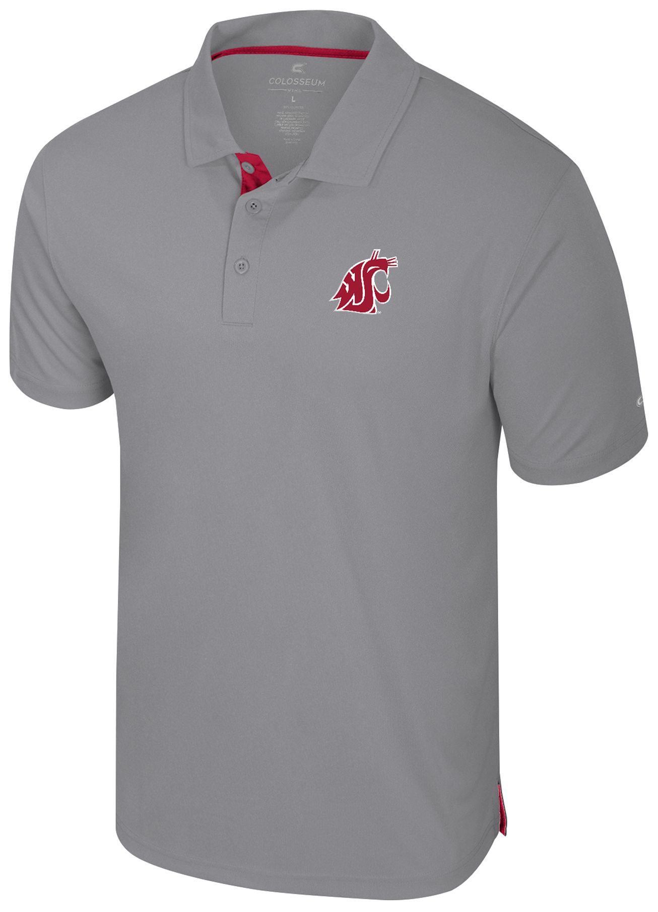 Colosseum Men's Washington State Cougars Gray Polo