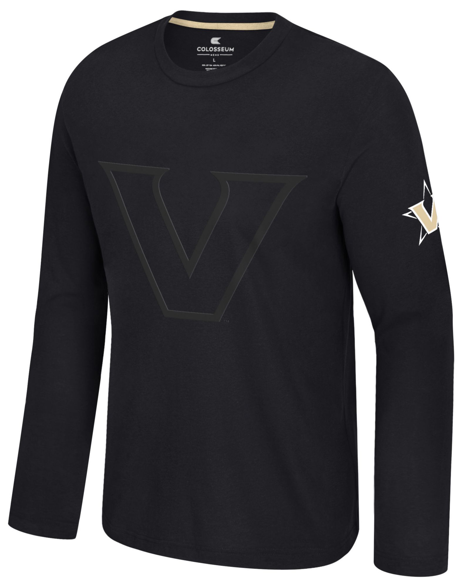 Colosseum Men's Vanderbilt Commodores Black Richie Long Sleeve Shirt