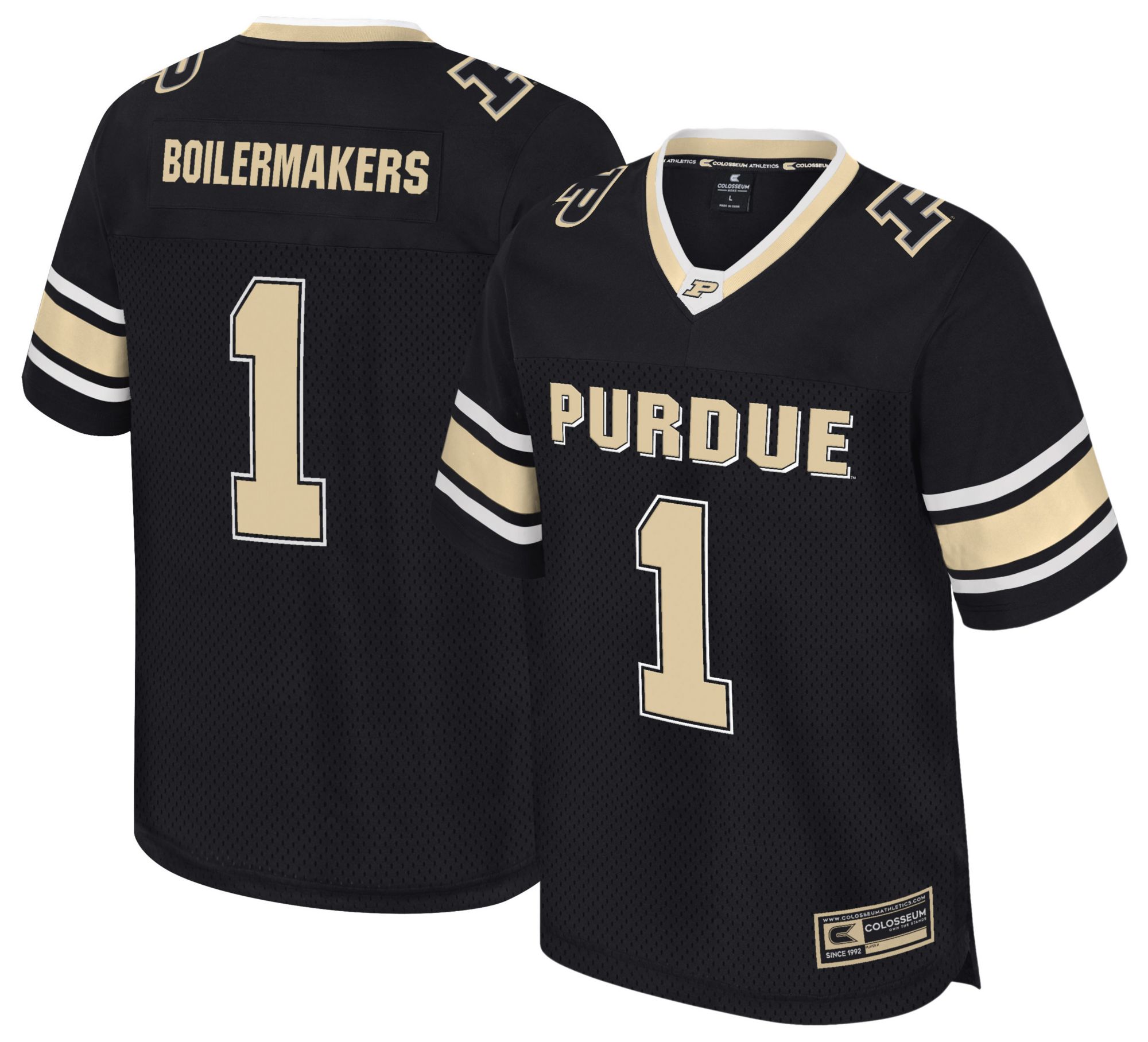 Colosseum Men's Purdue Boilermakers Black All Day Football Jersey