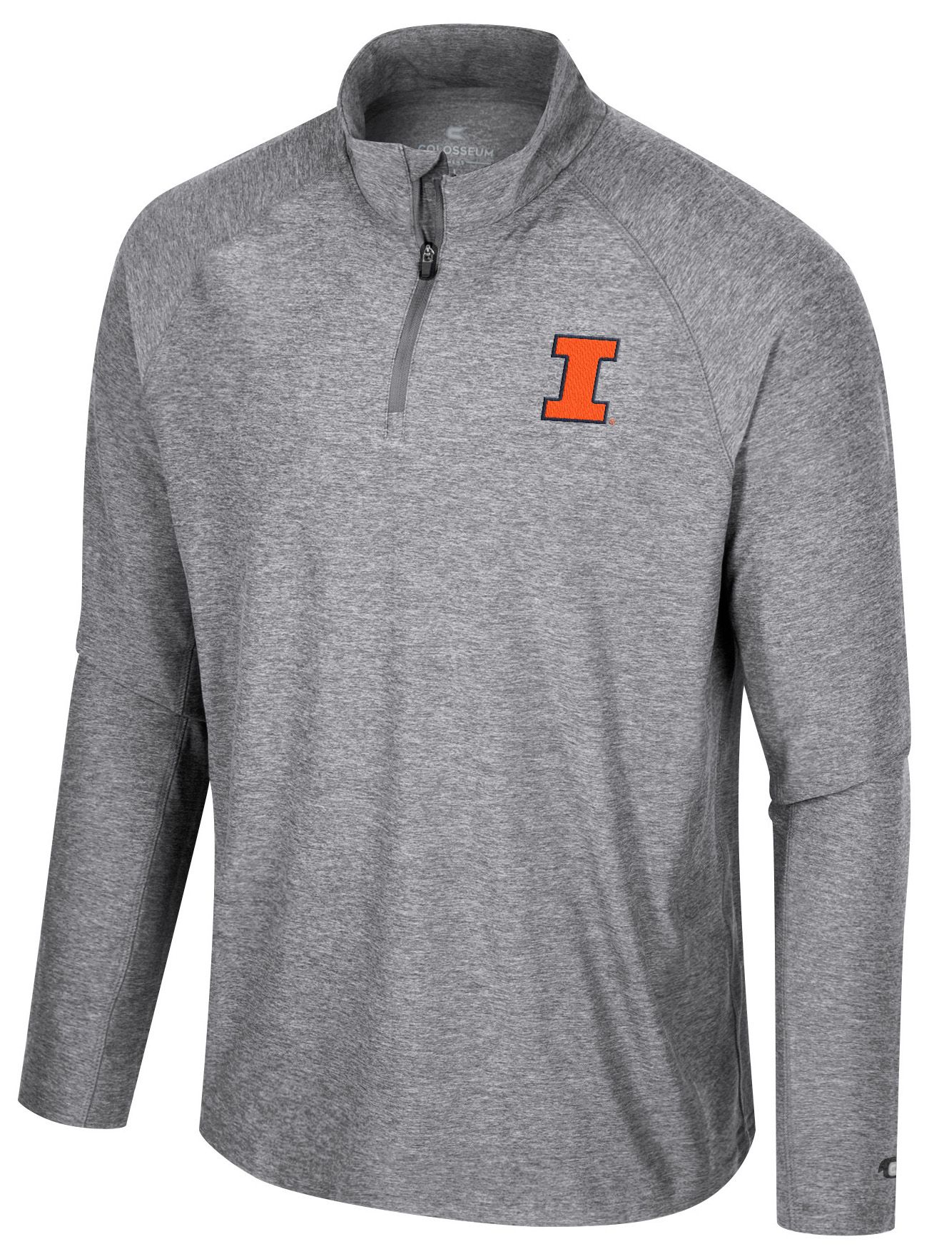 Colosseum Men's Illinois Fighting Illini Gray 1/4 Zip Jacket