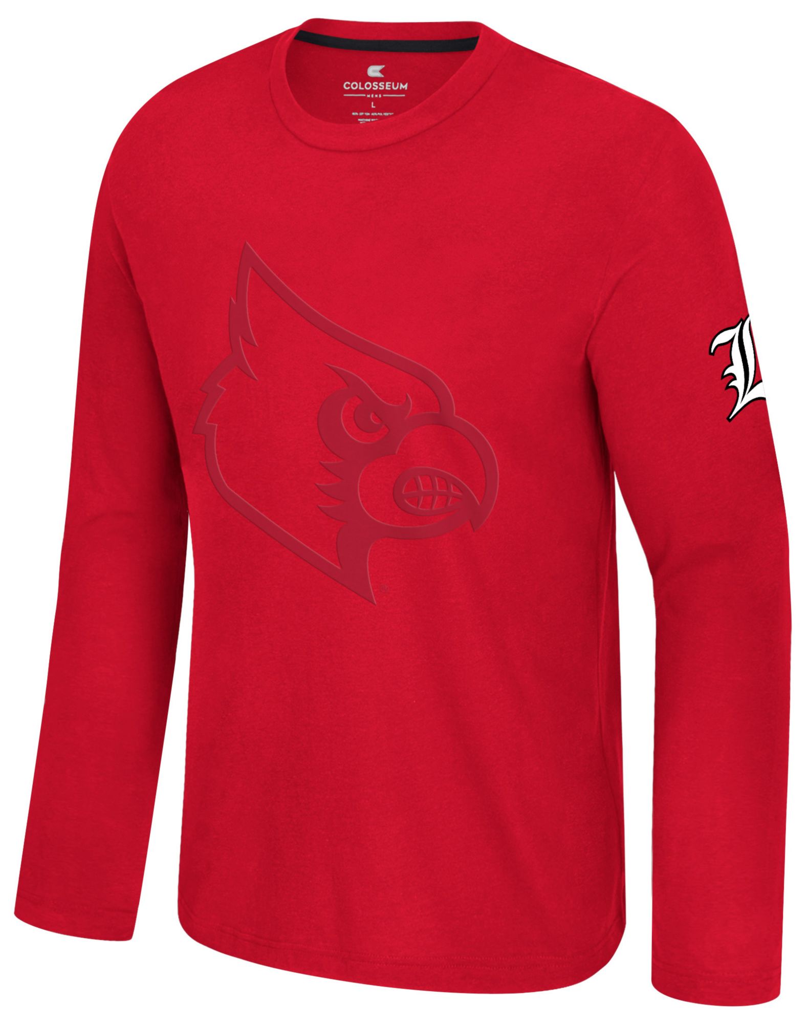 Colosseum Men's Louisville Cardinals Red Richie Long Sleeve Shirt