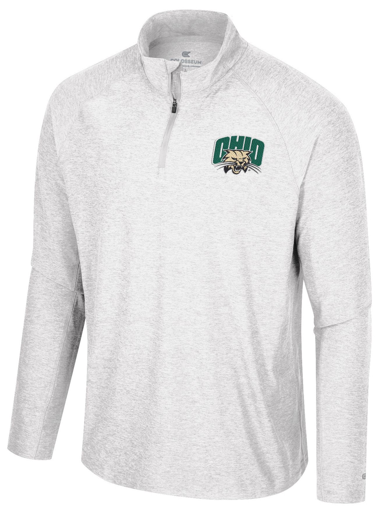 Colosseum Men's Ohio Bobcats White 1/4-Zip Jacket