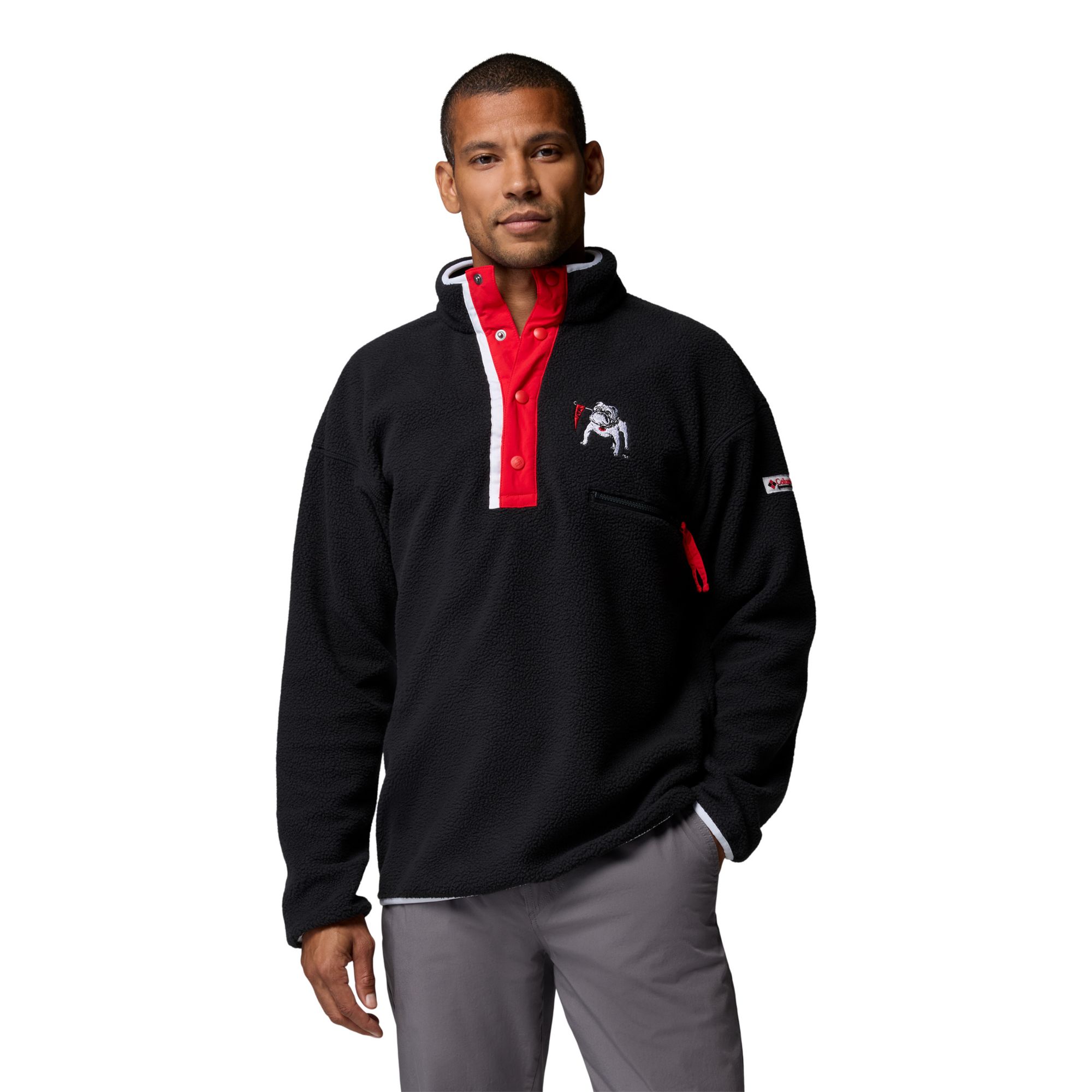 Columbia Men's Georgia Bulldogs Helvetia Fleece Pullover
