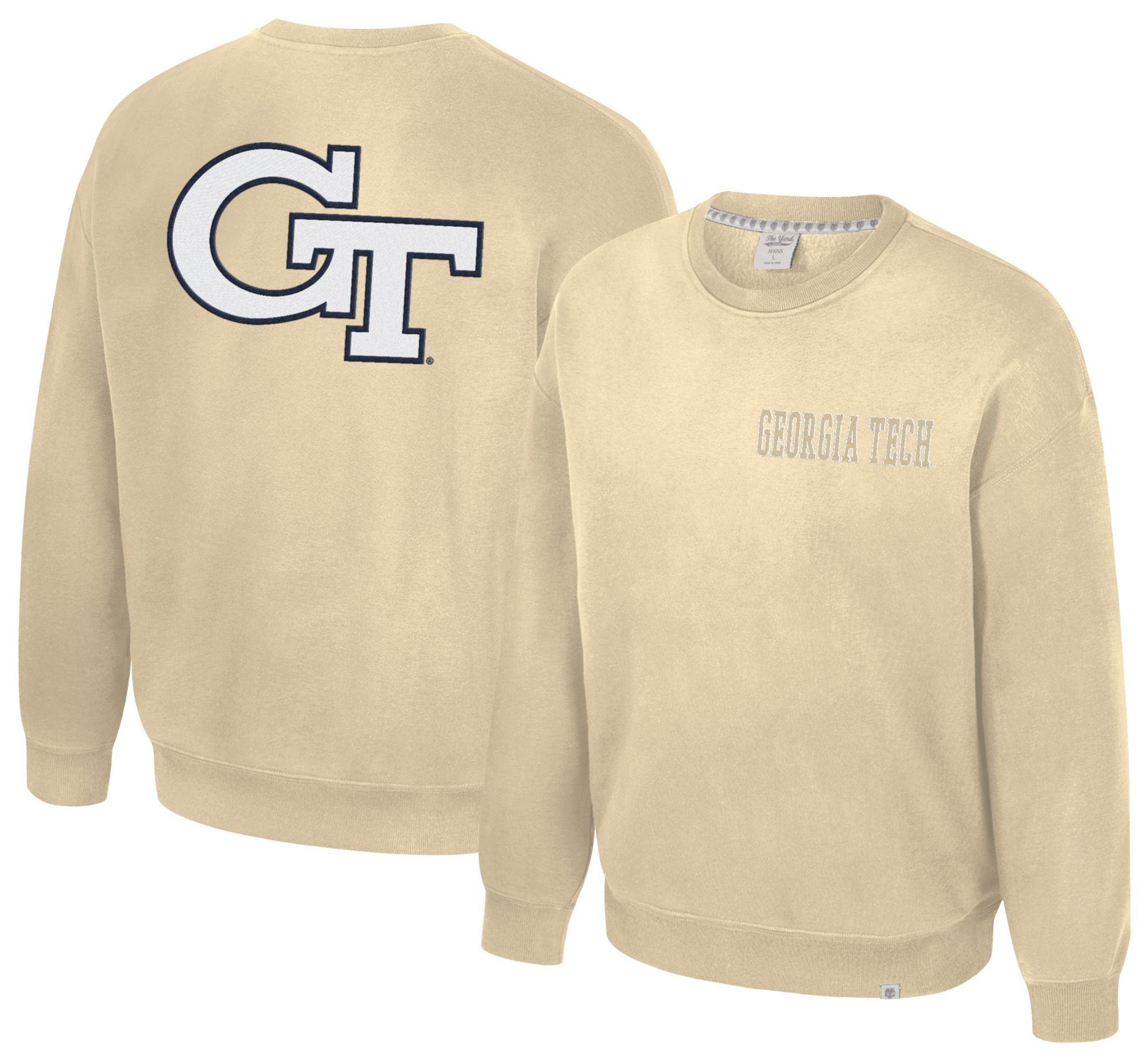 Colosseum Men's Georgia Tech Yellow Jackets Gold Super-Rich Vintage Crewneck Sweatshirt