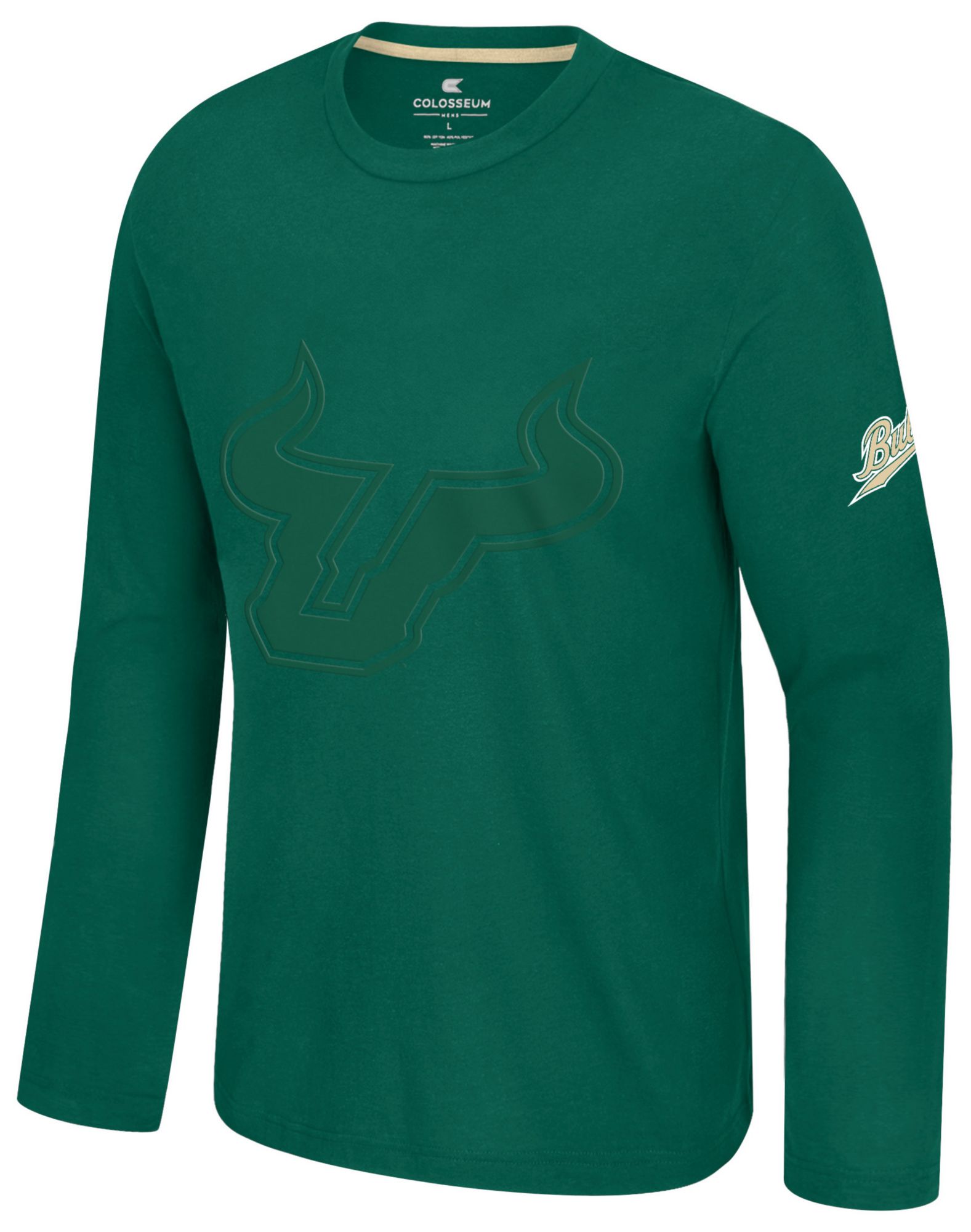 Colosseum Men's South Florida Bulls Green Richie Long Sleeve Shirt