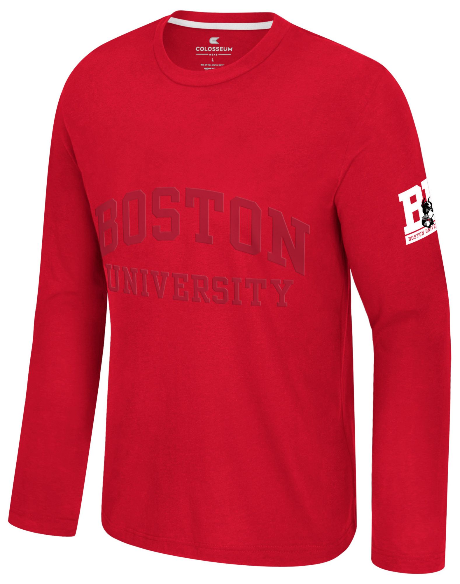 Colosseum Men's Boston Terriers Red Richie Long Sleeve Shirt