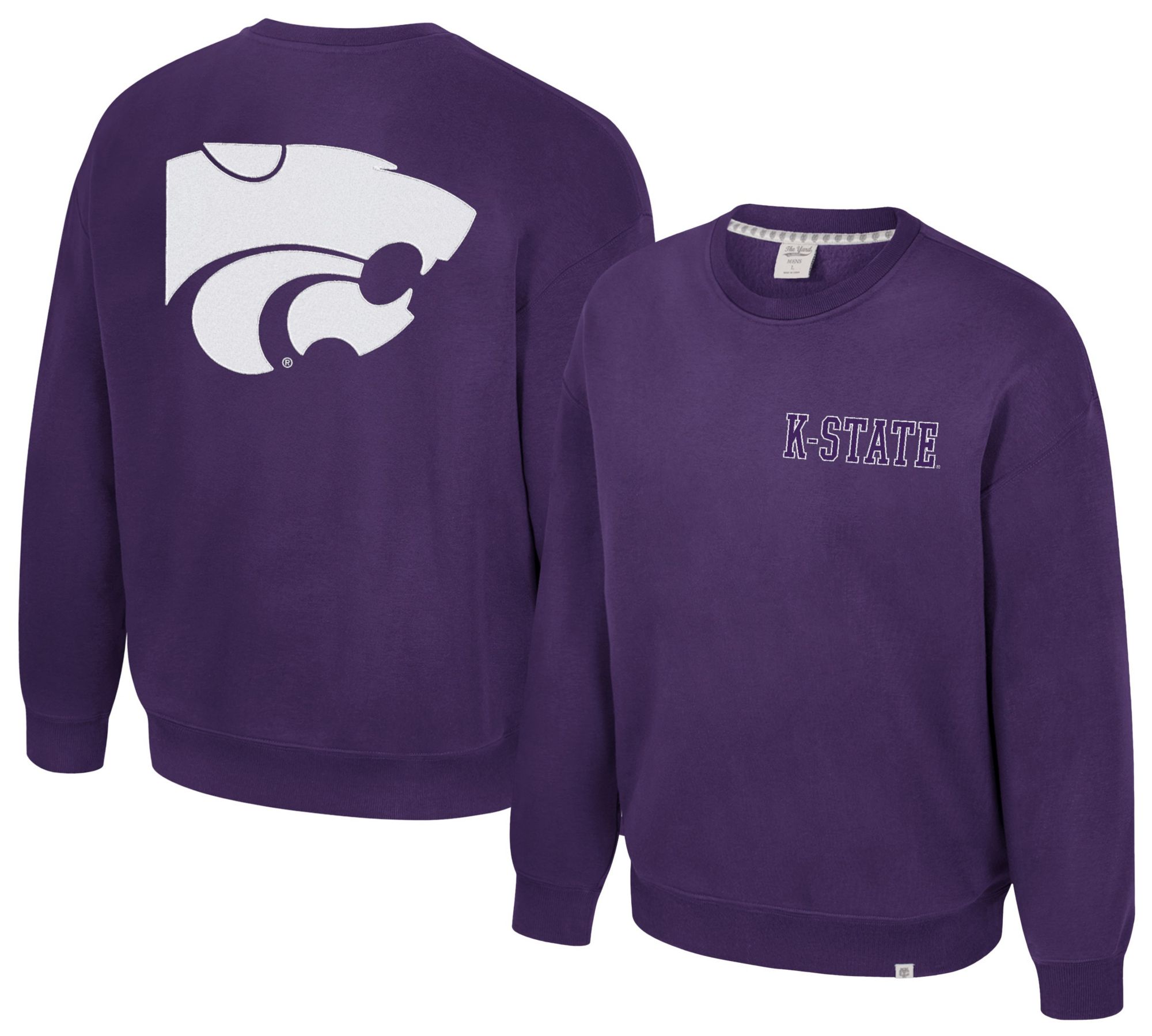 Colosseum Men's Kansas State Wildcats Purple Super-Rich Vintage Crewneck Sweatshirt