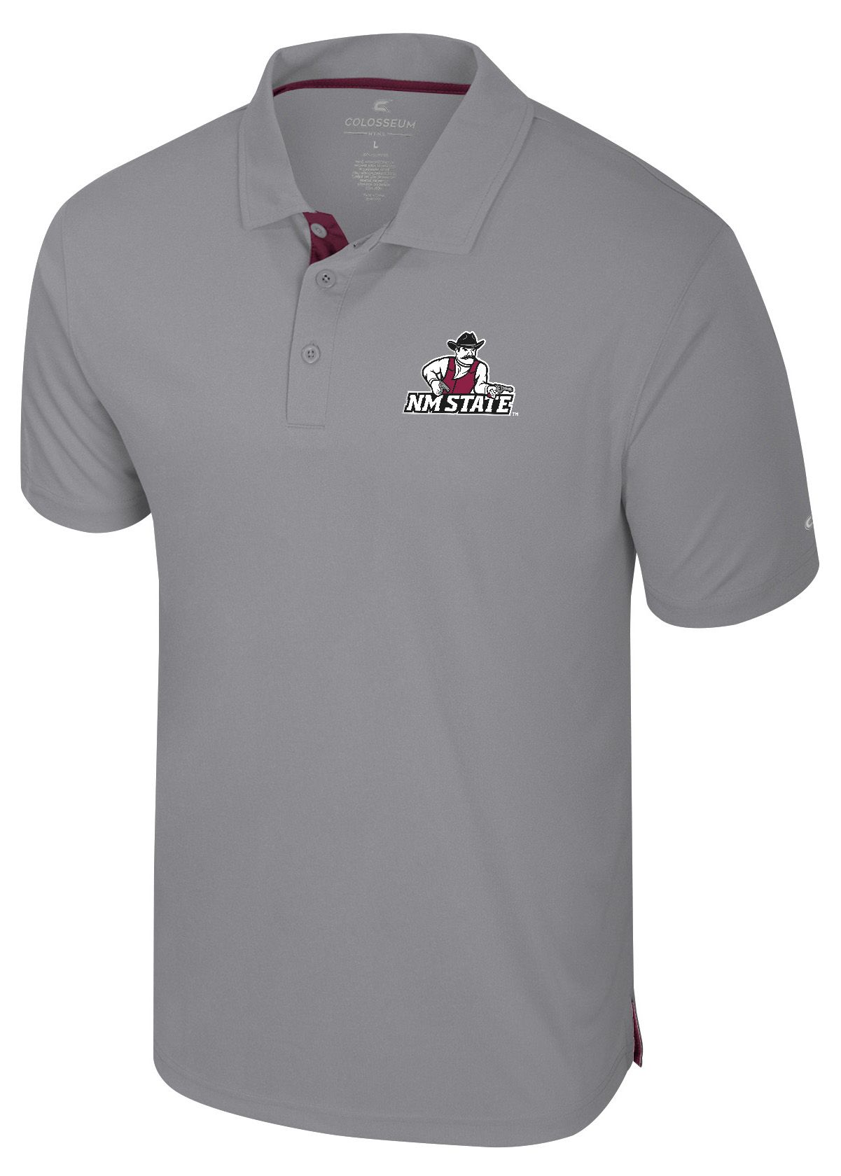 Colosseum Men's New Mexico State Aggies Gray Polo