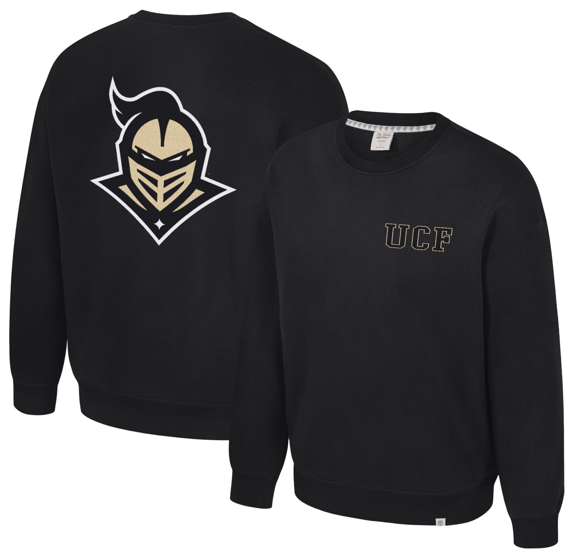 Colosseum Men's UCF Knights Black Super-Rich Vintage Crewneck Sweatshirt