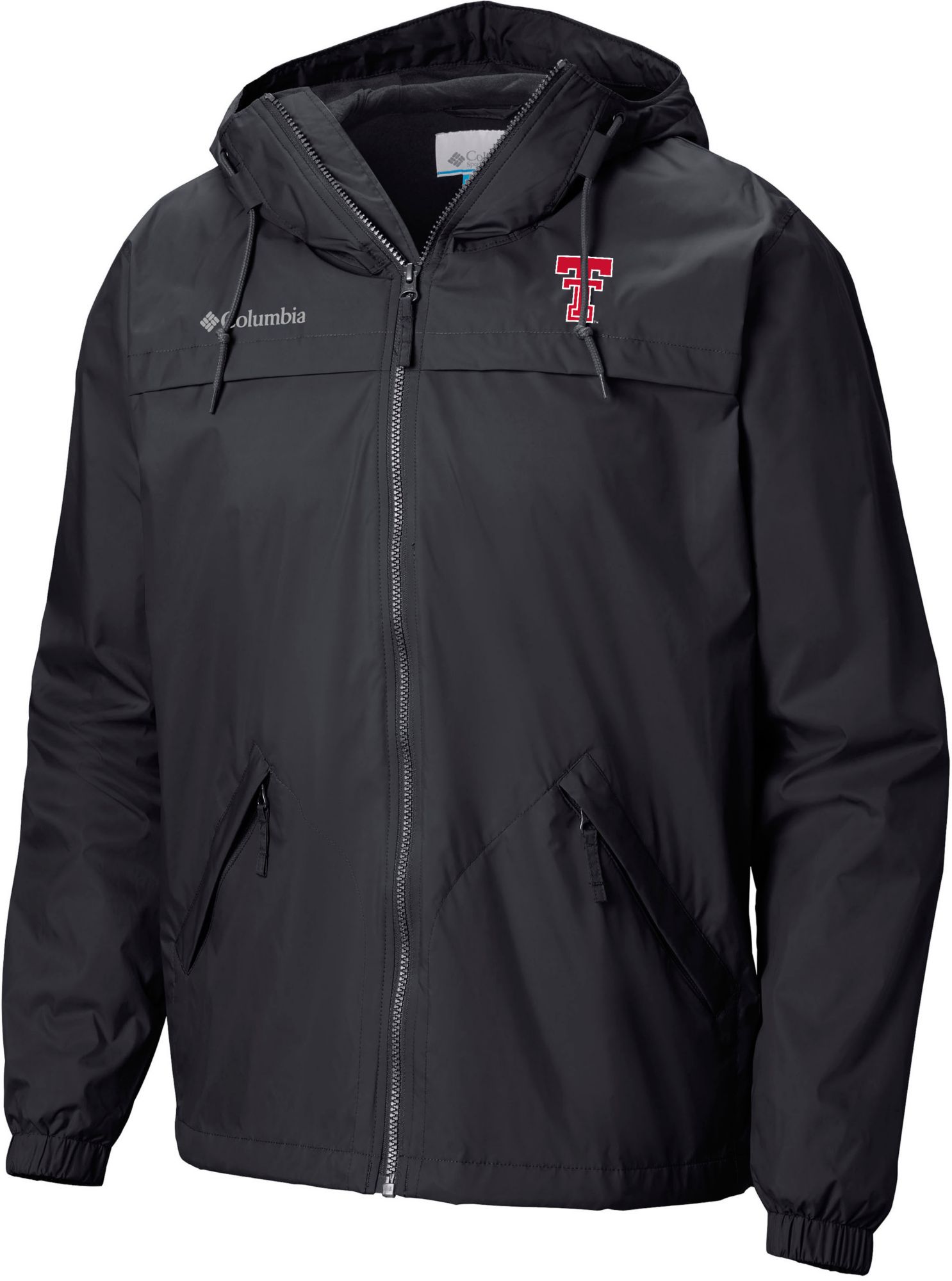Columbia Men's Texas Tech Red Raiders Full Zip Oroville Jacket, XXL, Black