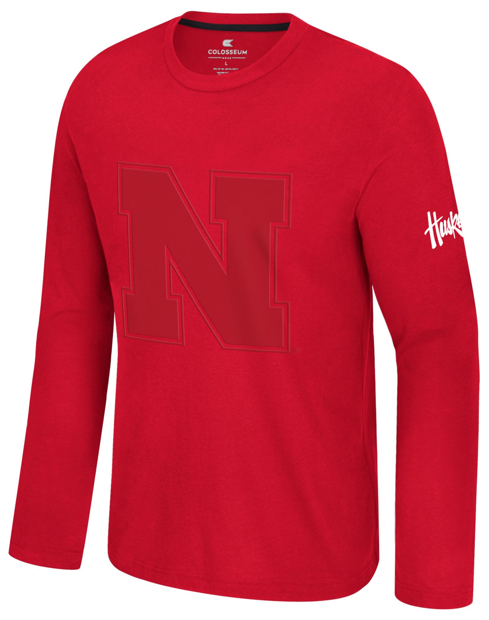 Colosseum Men's Nebraska Cornhuskers Red Richie Long Sleeve Shirt