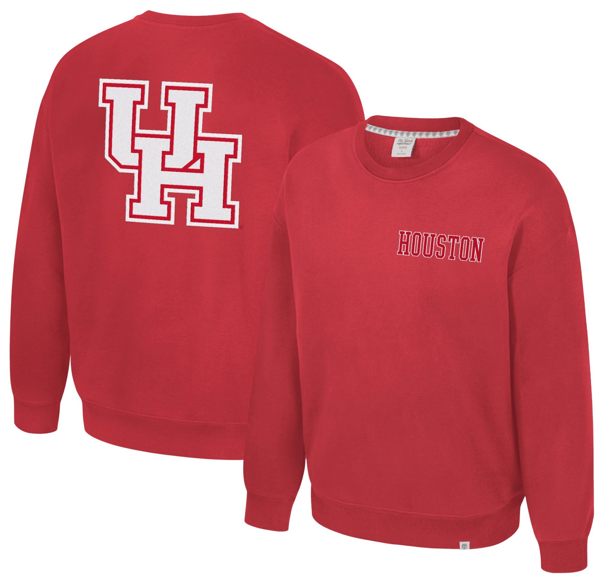 Colosseum Men's Houston Cougars Red Super-Rich Vintage Crewneck Sweatshirt