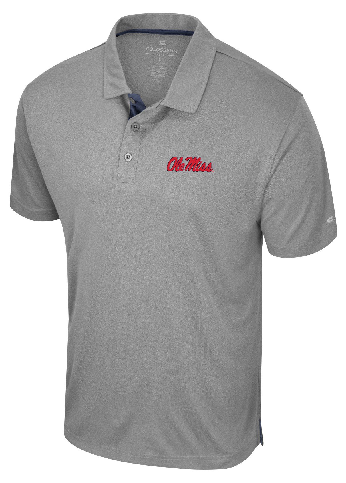 Colosseum Men's Ole Miss Rebels Heather Gray Polo