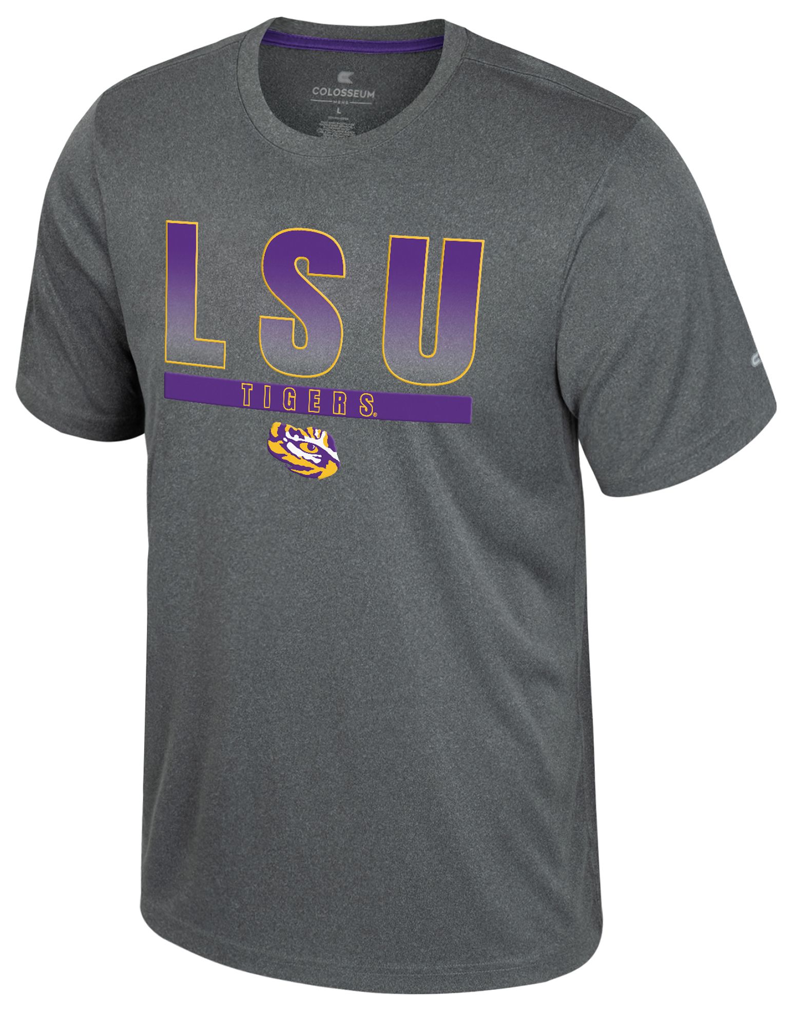 Colosseum Men's LSU Tigers Heather Charcoal Maitre D T-Shirt