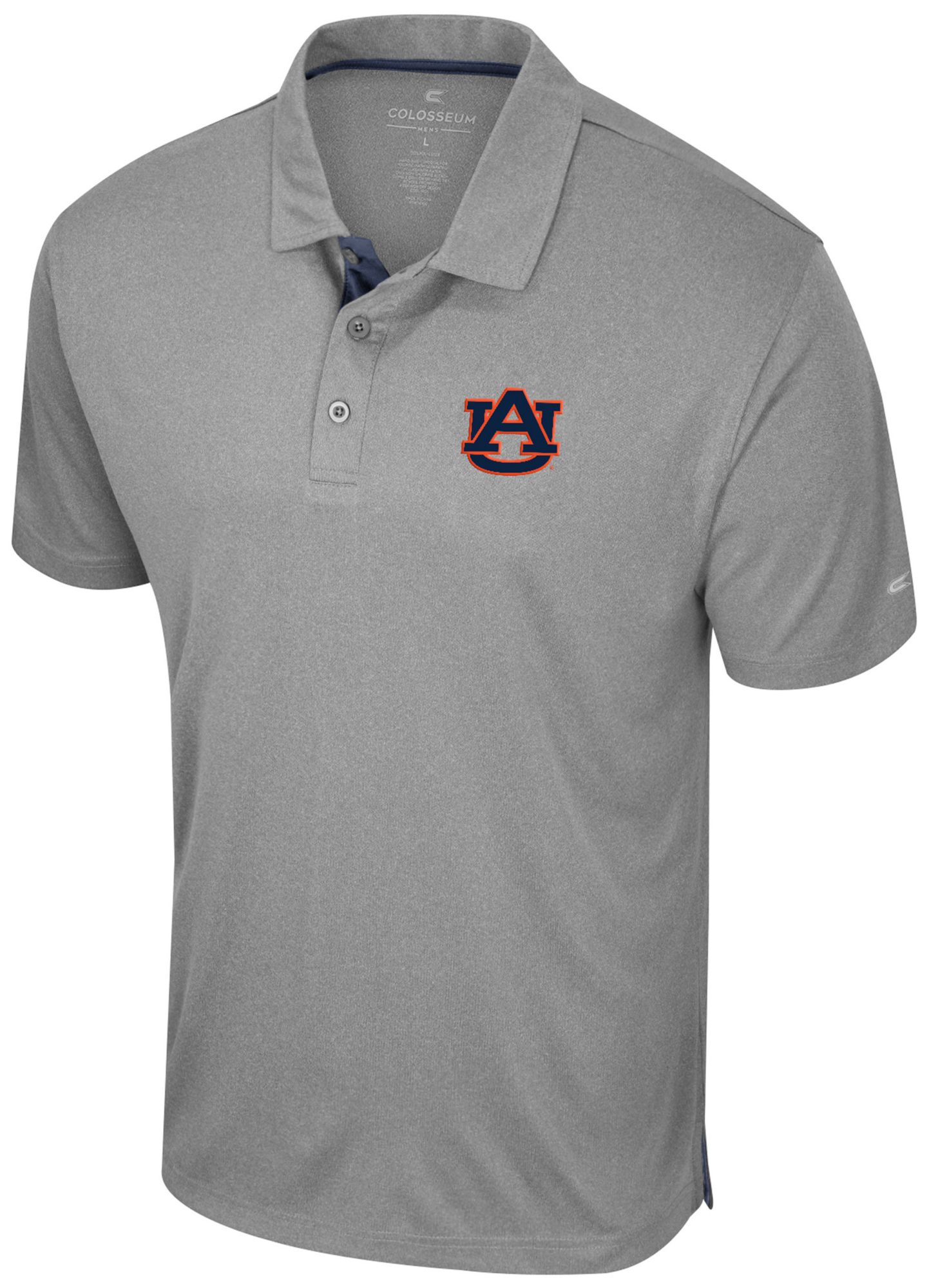 Colosseum Men's Auburn Tigers Heather Gray Polo