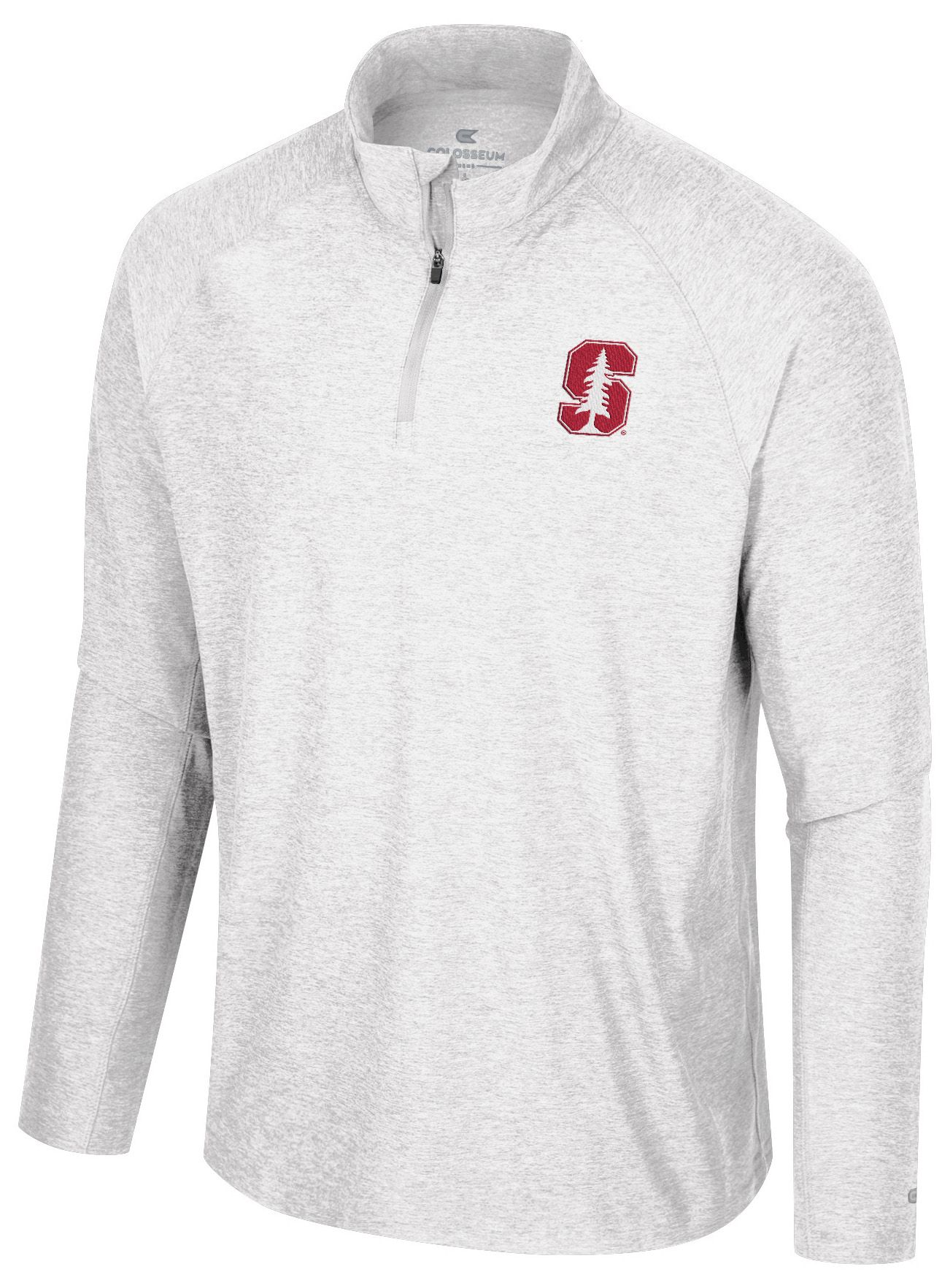 Colosseum Men's Stanford Cardinal White 1/4 Zip Jacket