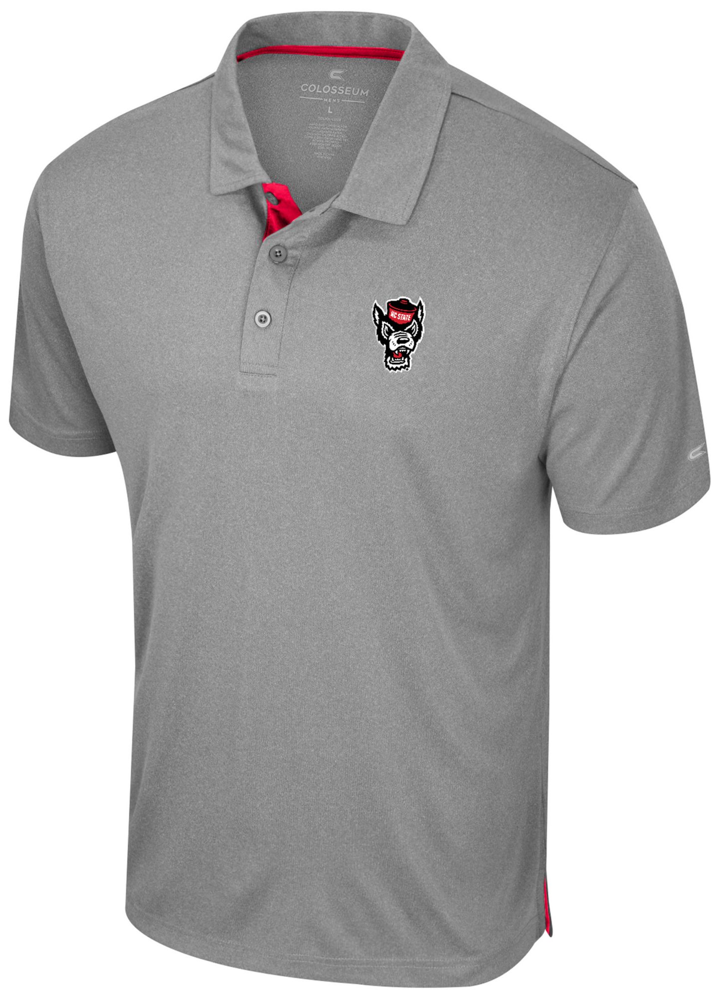 Colosseum Men's NC State Wolfpack Heather Gray Polo