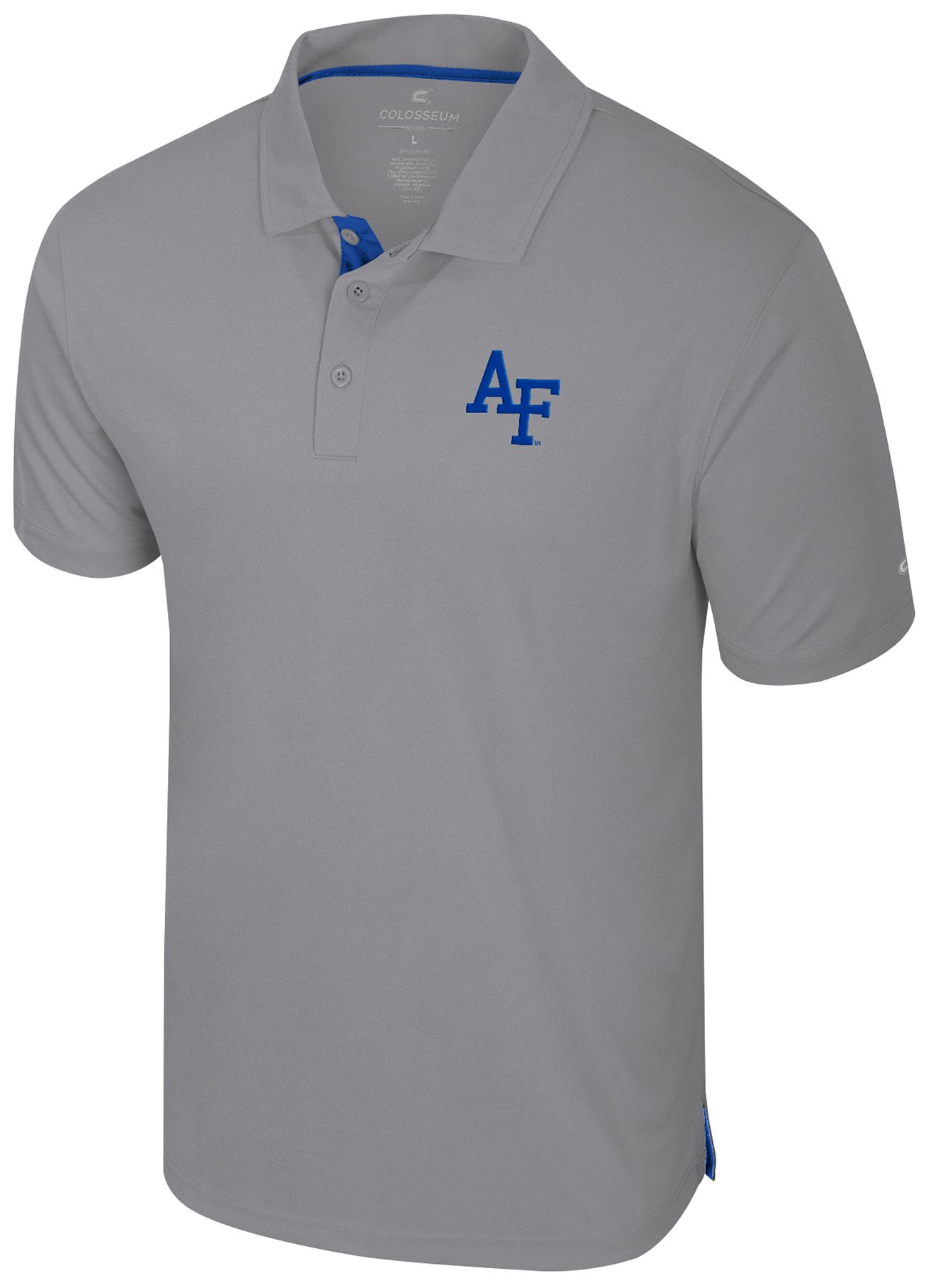 Colosseum Men's Air Force Falcons Gray Polo