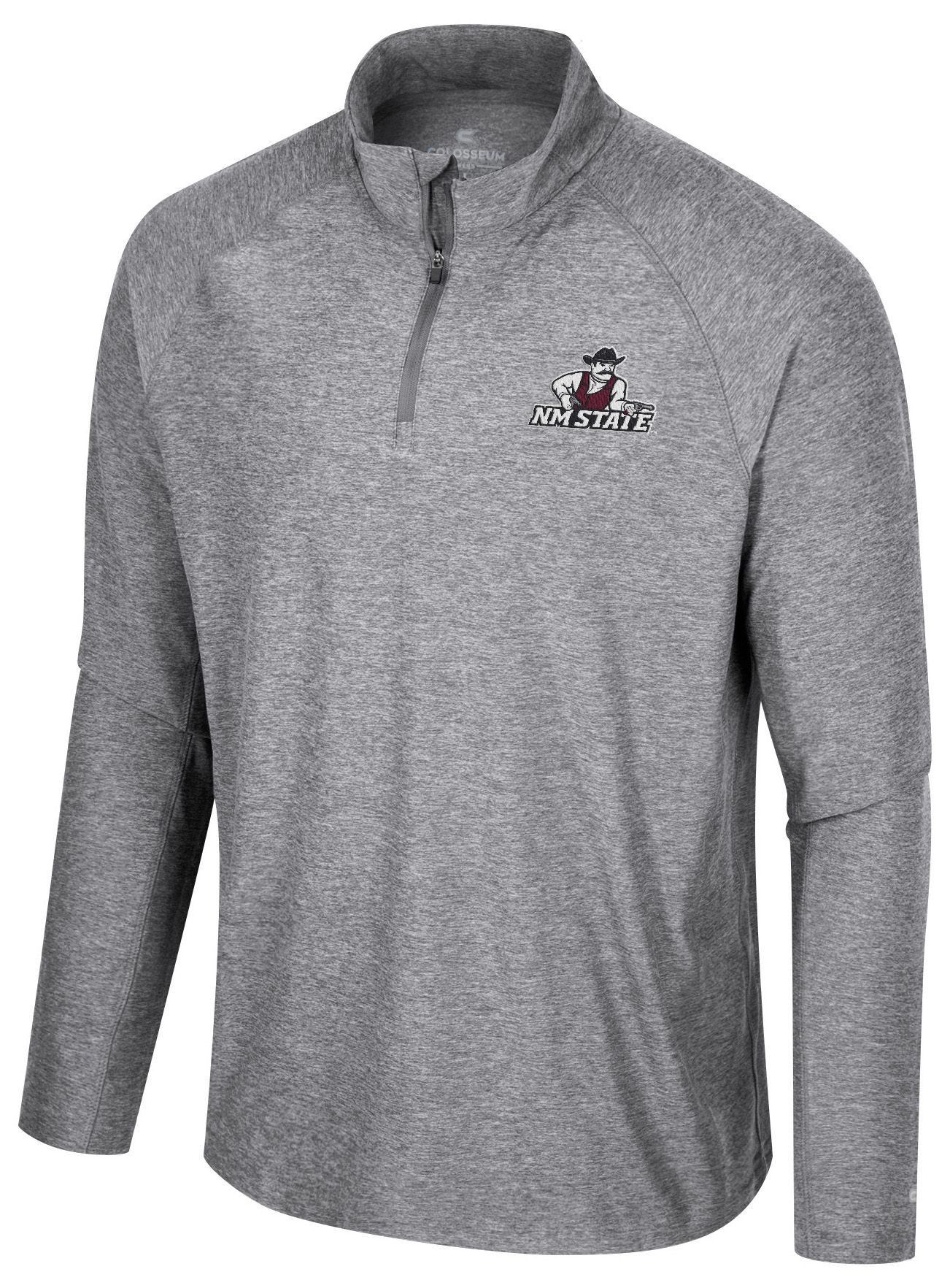 Colosseum Men's New Mexico State Aggies Gray 1/4 Zip Jacket