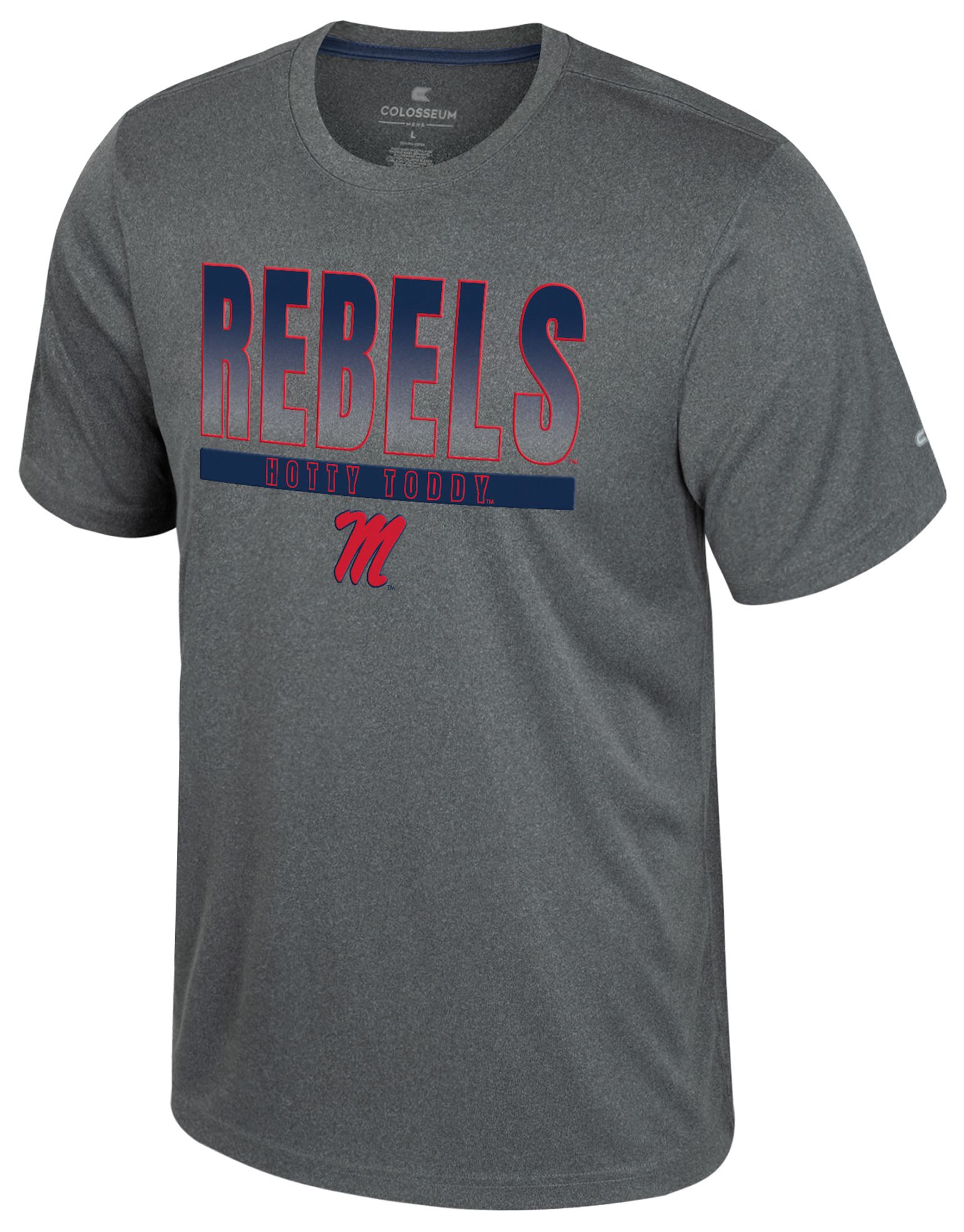 Colosseum Men's Ole Miss Rebels Heather Charcoal Maitre D T-Shirt