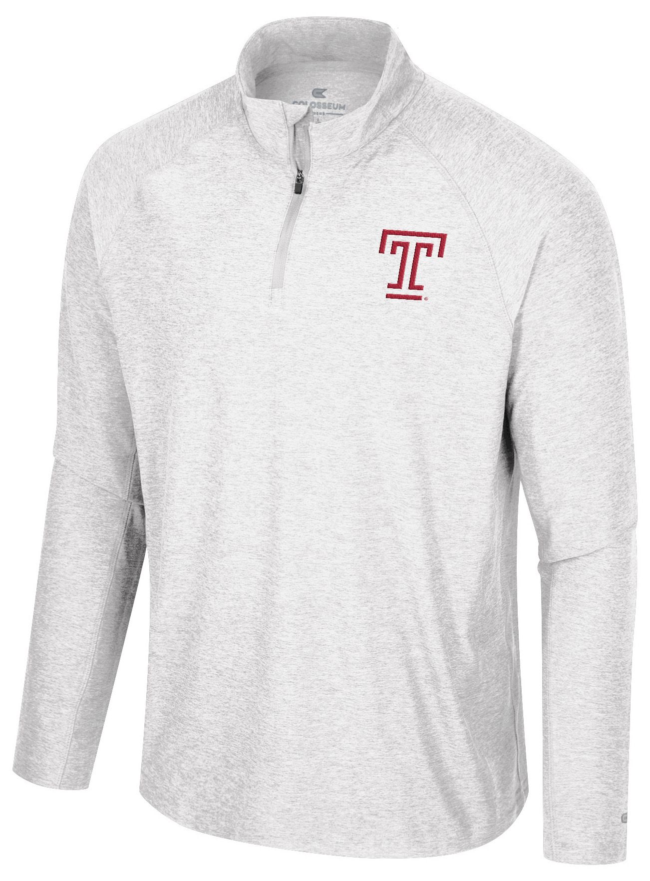 Colosseum Men's Temple Owls White 1/4 Zip Jacket