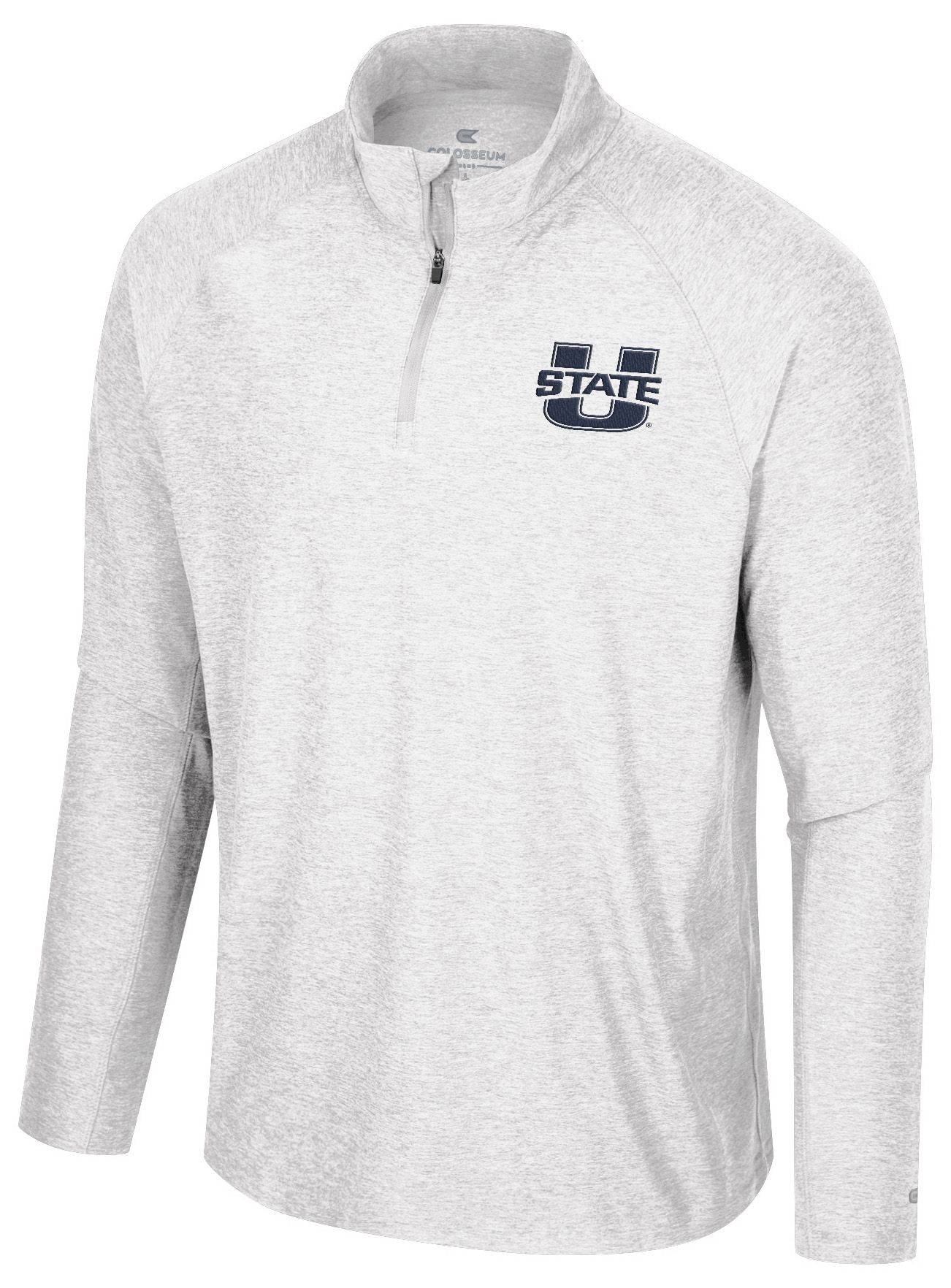 Colosseum Men's Utah State Aggies White 1/4 Zip Jacket