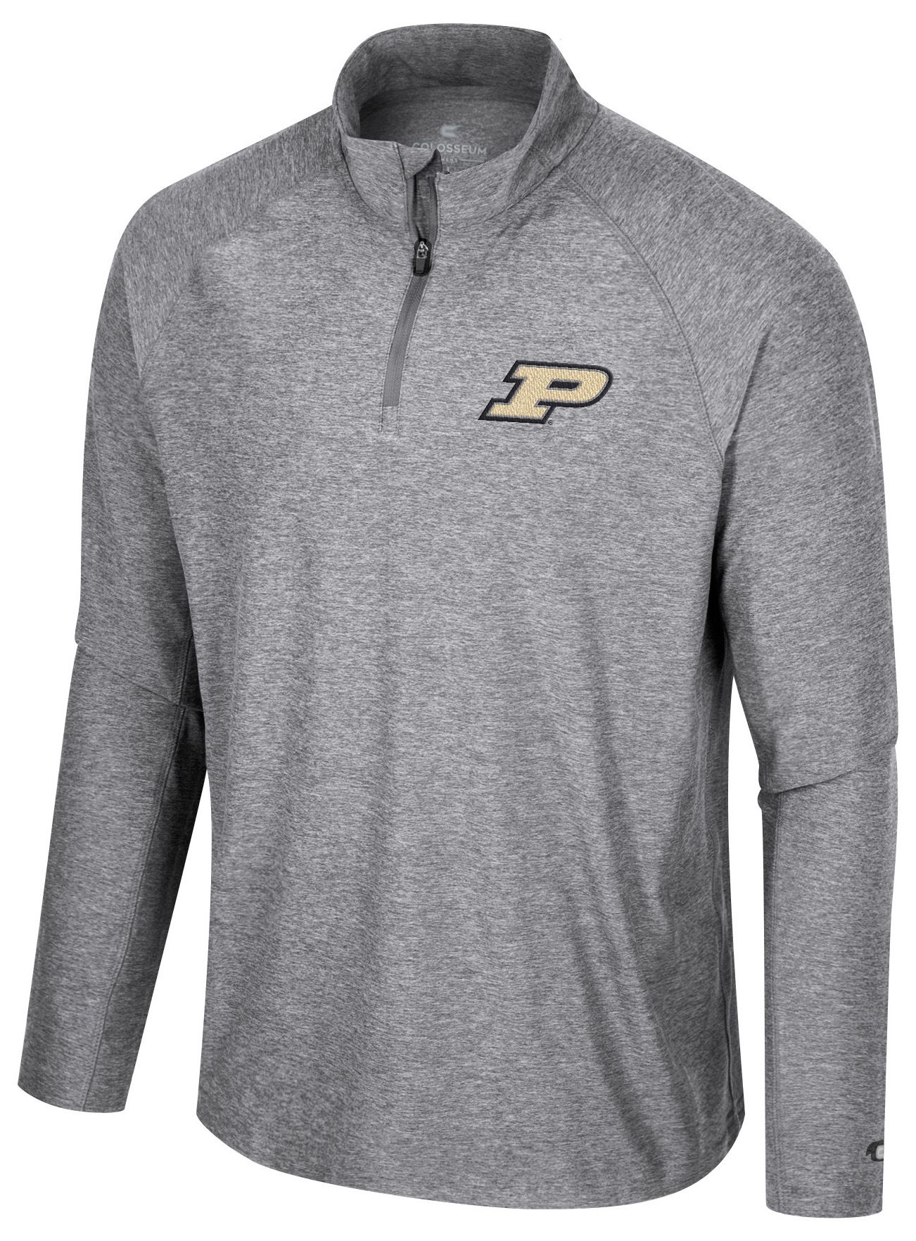 Colosseum Men's Purdue Boilermakers Gray 1/4 Zip Jacket