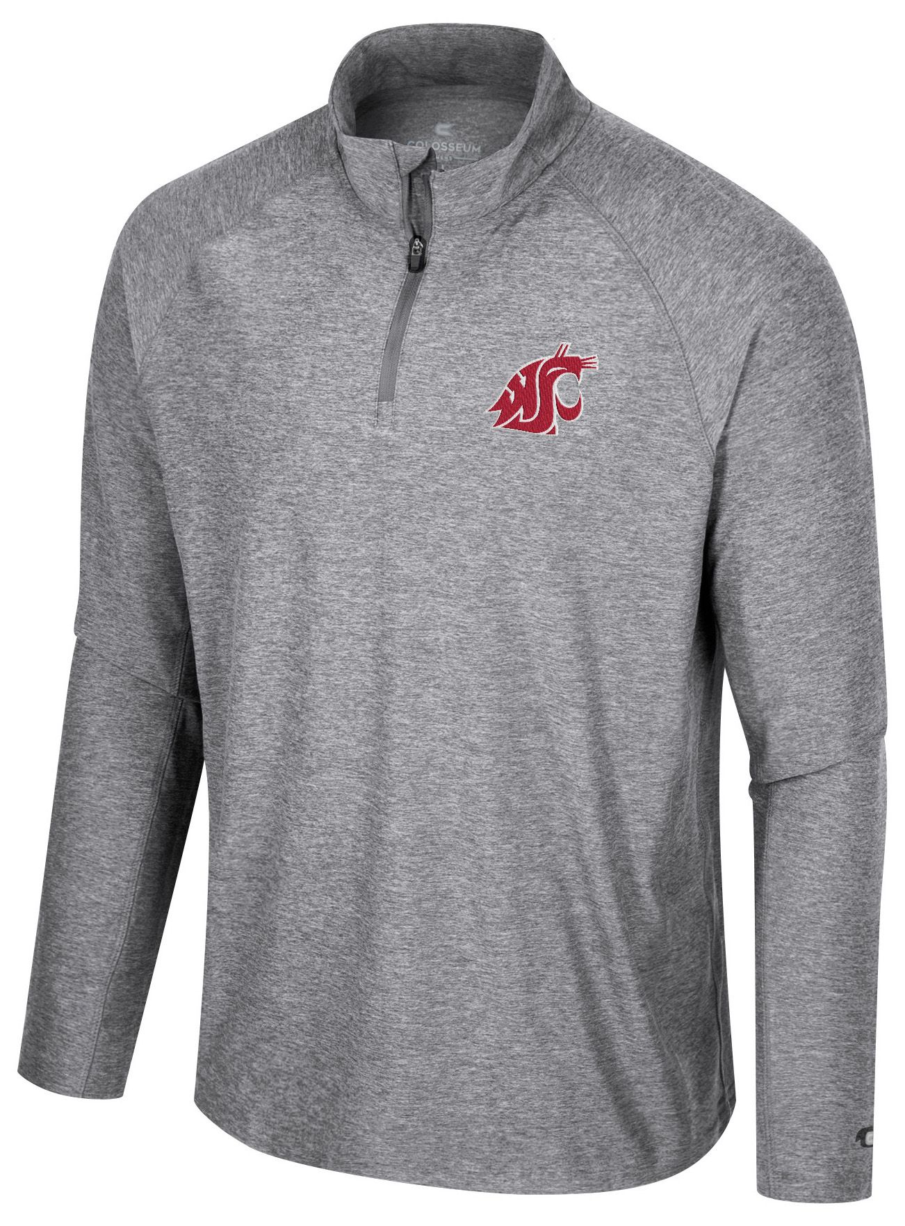 Colosseum Men's Washington State Cougars Gray 1/4 Zip Jacket