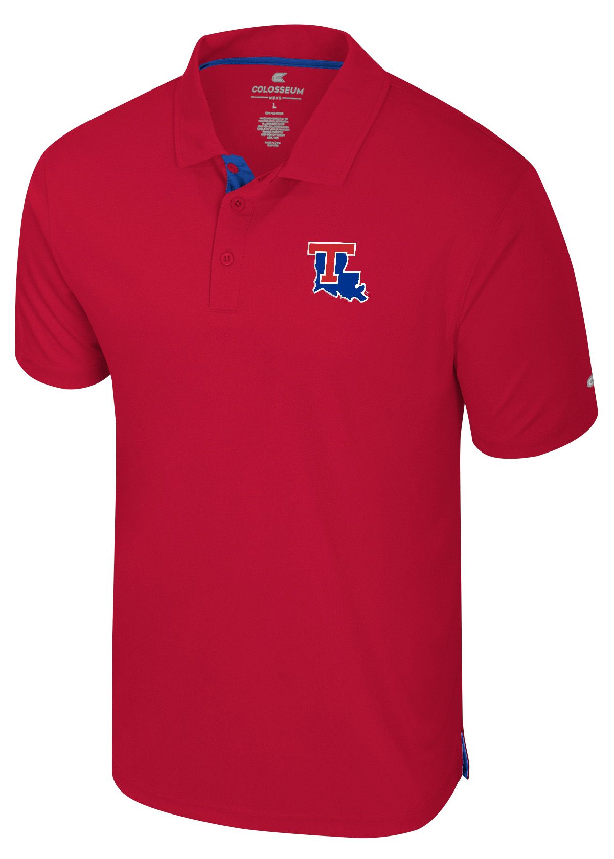 Colosseum Men's Louisiana Tech Bulldogs Red Polo