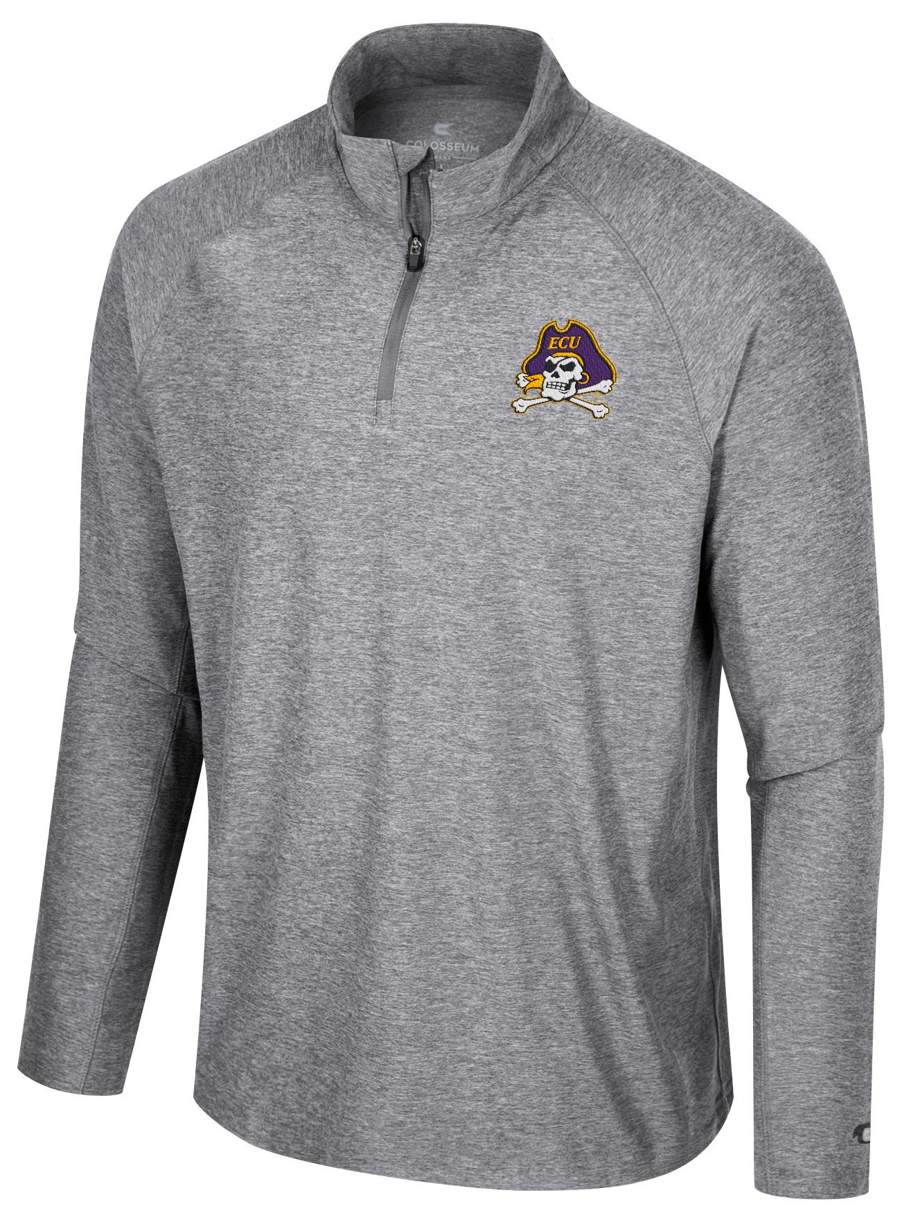 Colosseum Men's East Carolina Pirates Gray 1/4 Zip Jacket